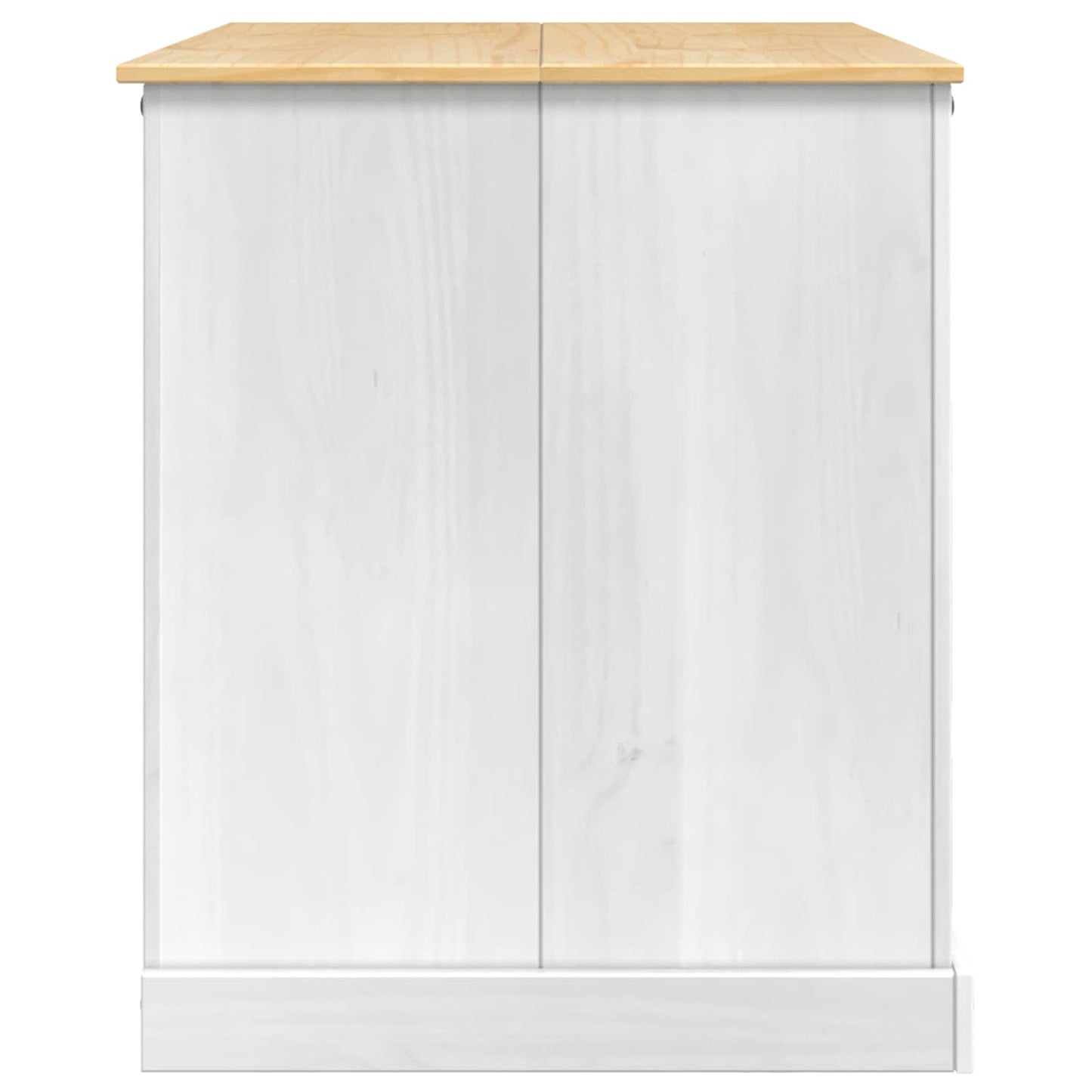 Kitchen Island Set 2 pcs White and Honey Wax 112 x 77 x 91.5 cm