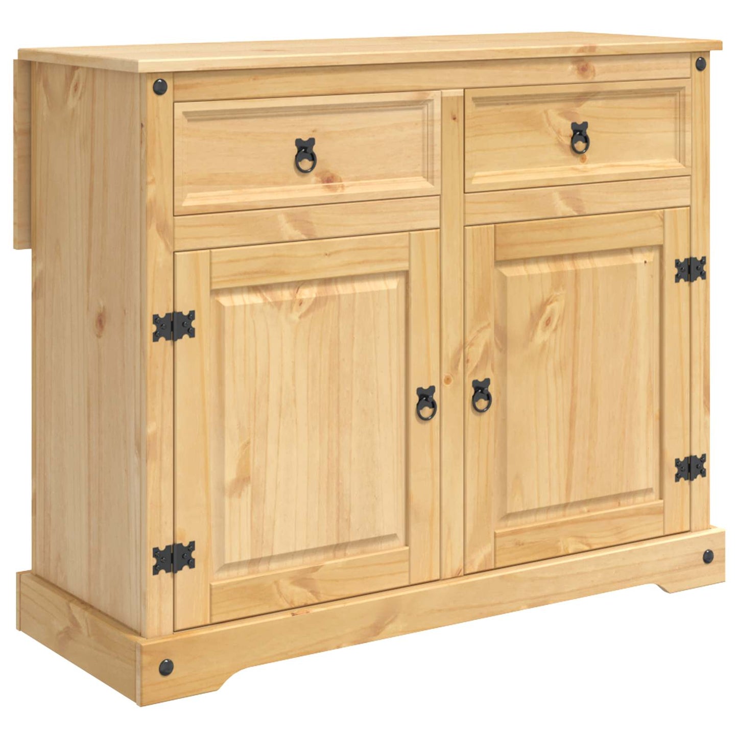 Kitchen Trolley 2 pcs Honey Wax 112 x 70 x 91.5 cm Solid-Pine