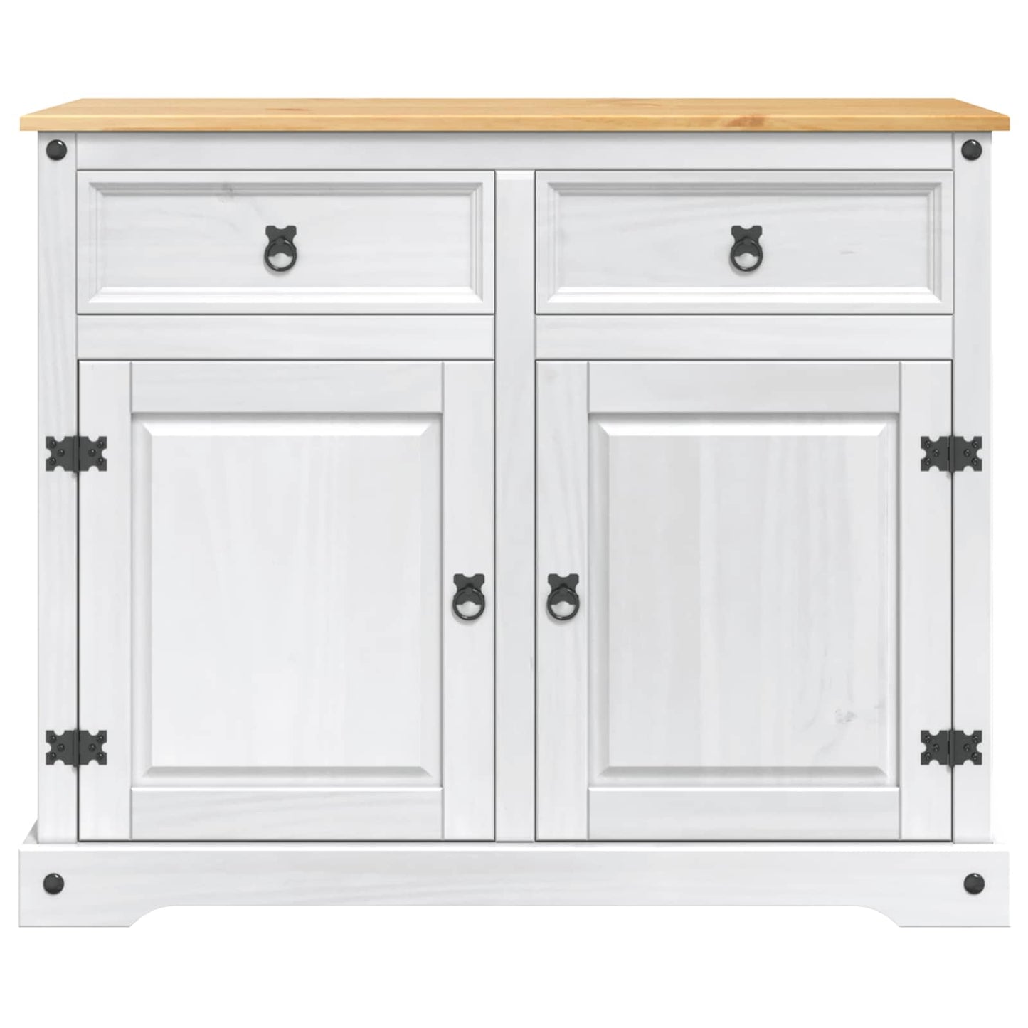 Kitchen Island Set 2 pcs White and Honey Wax 112 x 70 x 91.5 cm