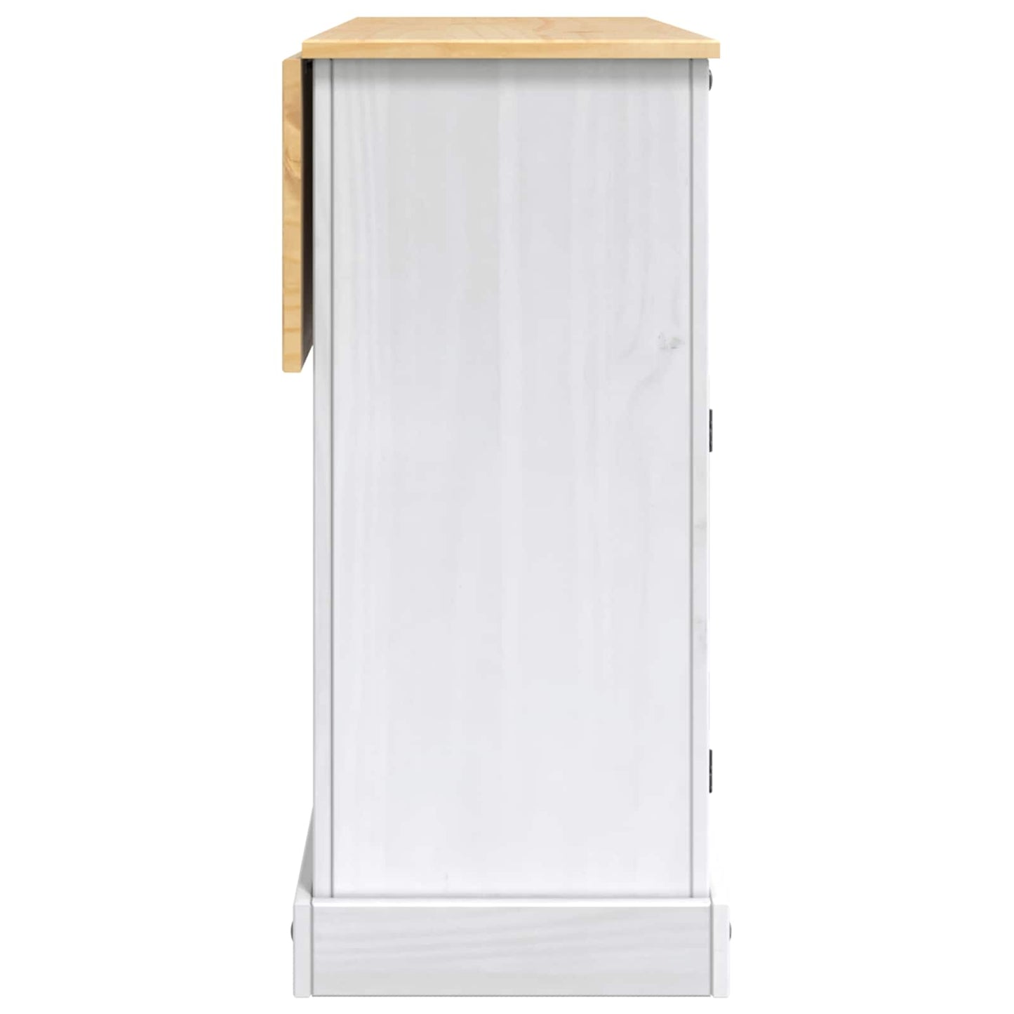 Kitchen Trolley 2 pcs White and Honey Wax 112 x 70 x 91.5 cm