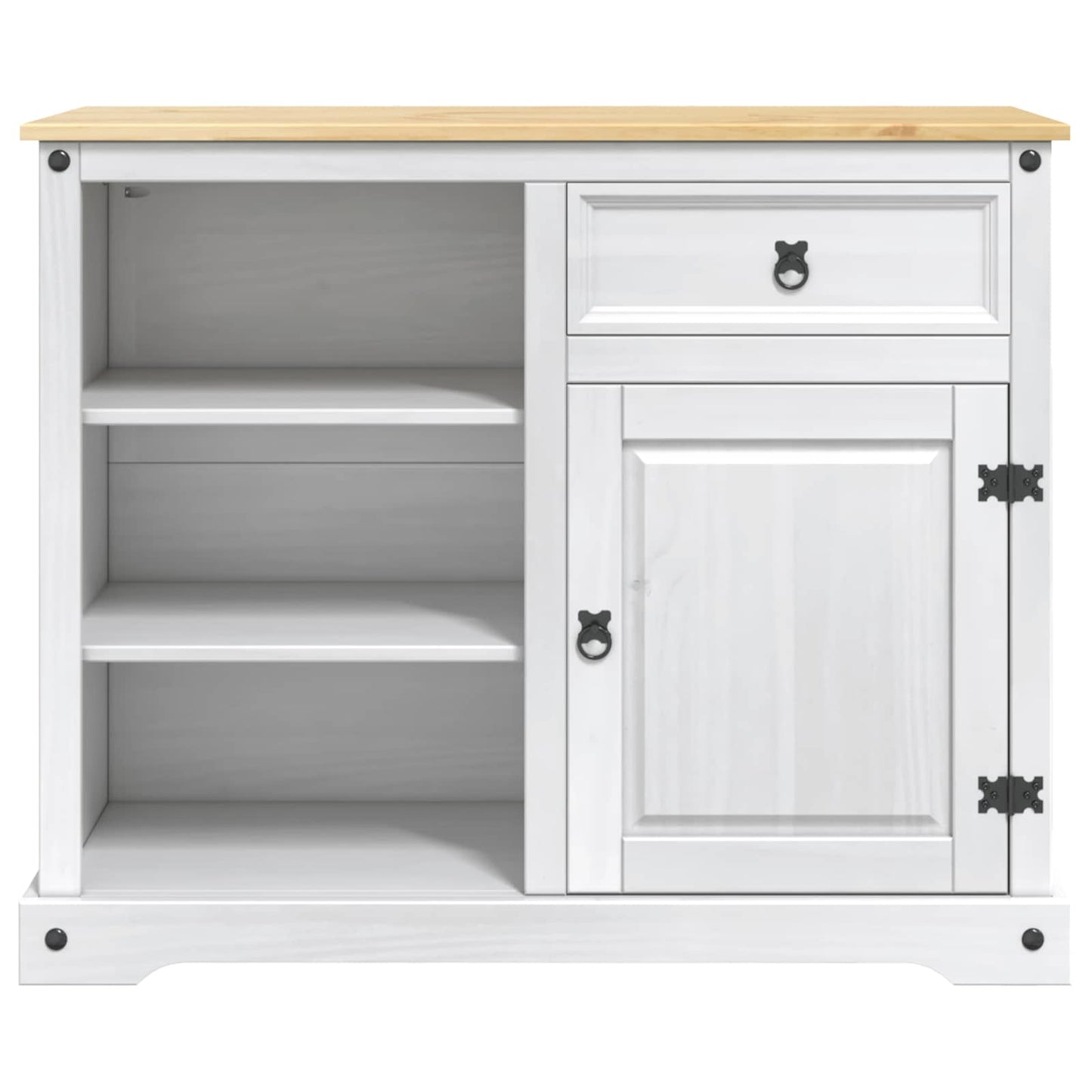 Kitchen Island Set 2 pcs White and Honey Wax 112 x 70 x 91.5 cm