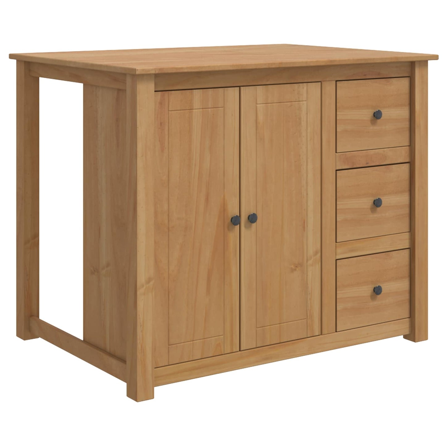 Kitchen Island Set 2 pcs PANAMA Honey Wax 112 x 77 x 90 cm