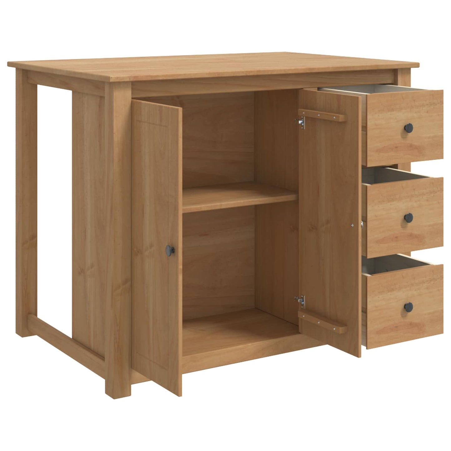 Kitchen Island Set 2 pcs PANAMA Honey Wax 112 x 77 x 90 cm