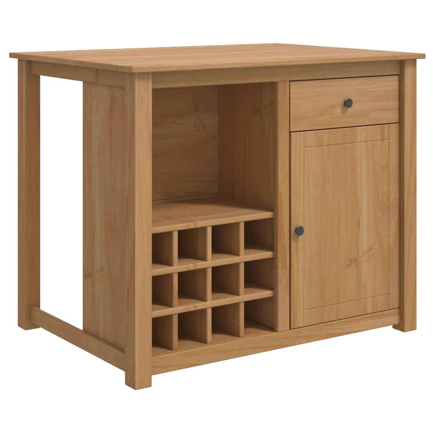 Kitchen Island Set 2 pcs PANAMA Honey Wax 112 x 77 x 90 cm