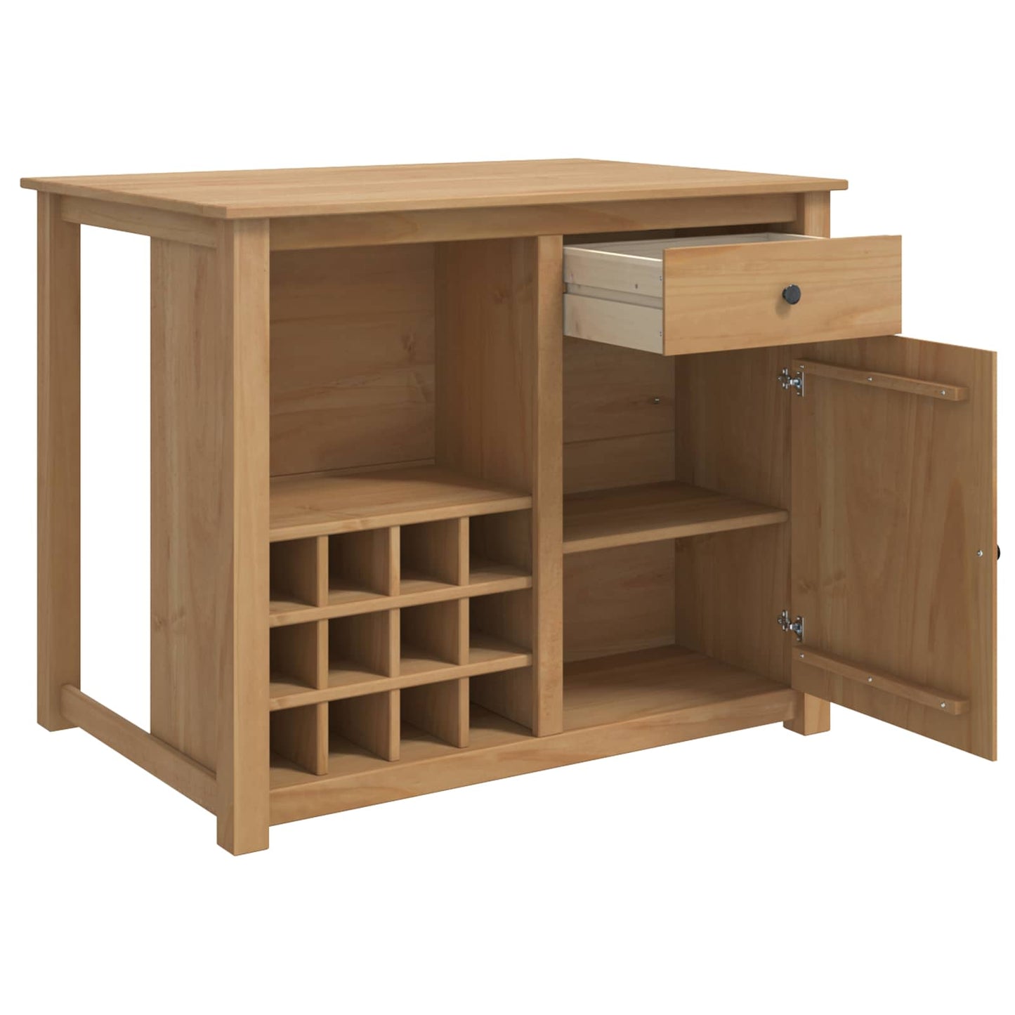 Kitchen Island Set 2 pcs PANAMA Honey Wax 112 x 77 x 90 cm
