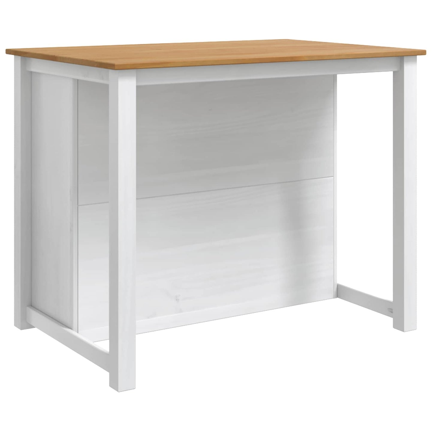 Kitchen Island Set 2 pcs PANAMA White and Honey Wax Solid-Pine