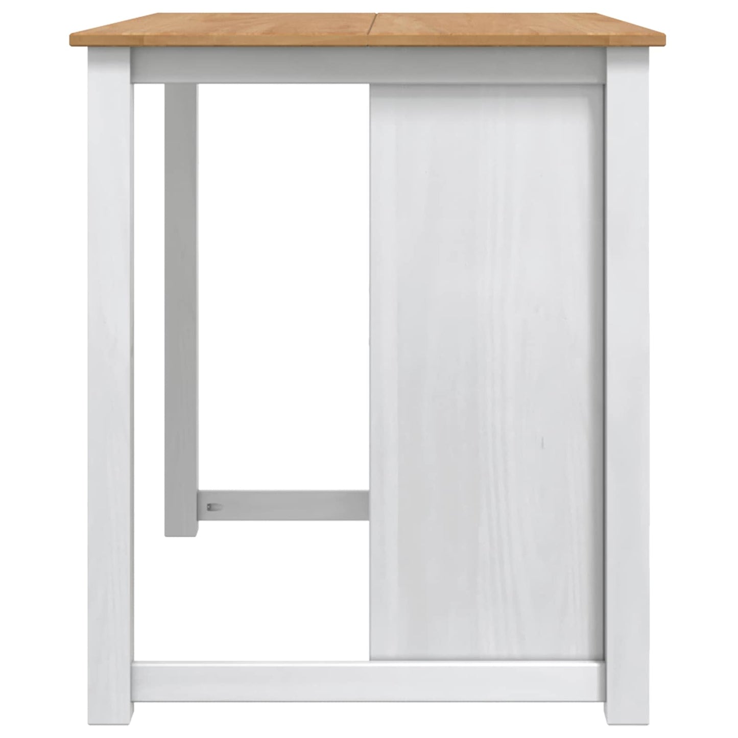 Kitchen Island Set 2 pcs PANAMA White and Honey Wax Solid-Pine