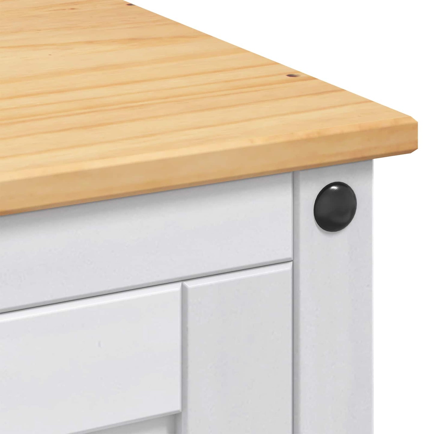 Kitchen Island Set 3 pcs White and Honey Wax 112 x 77 x 91.5 cm
