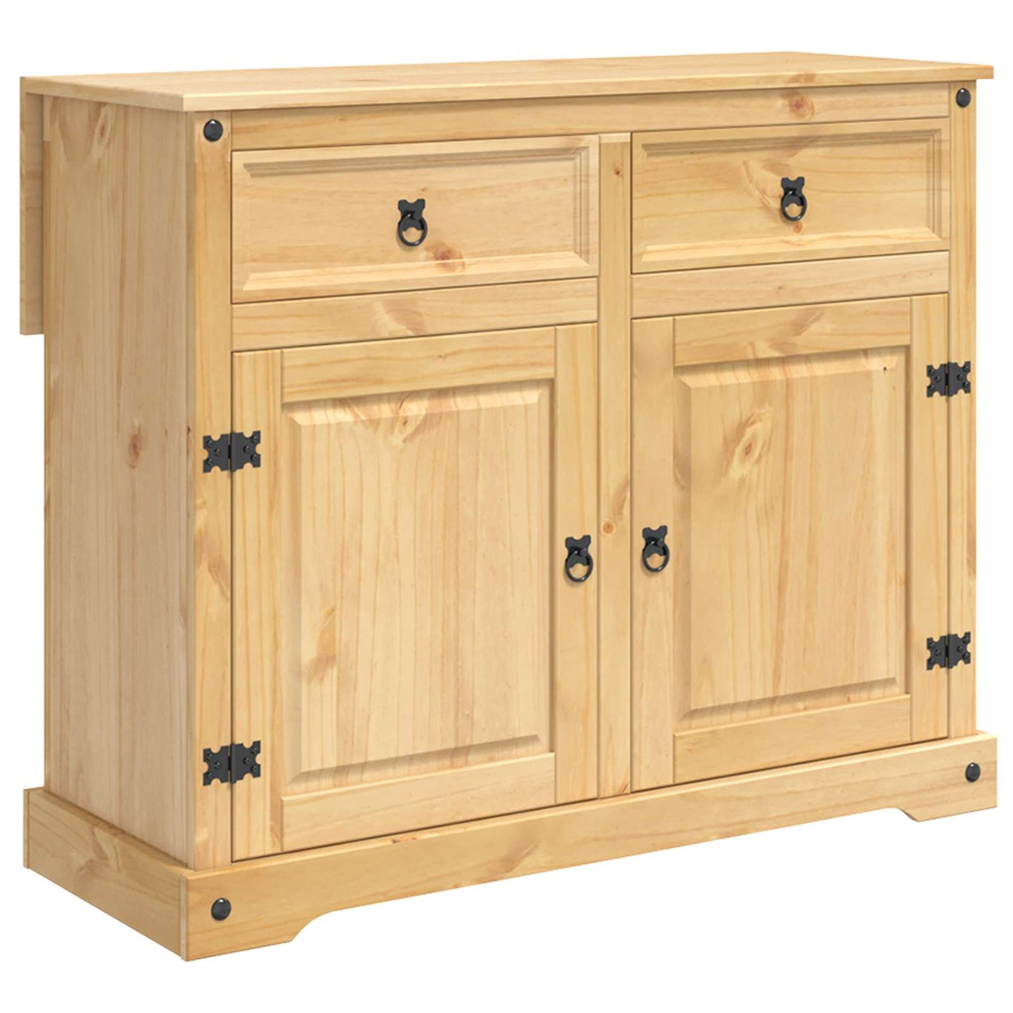 Kitchen Island Set Corona 3 pcs Honey Wax Solid Pine Wood