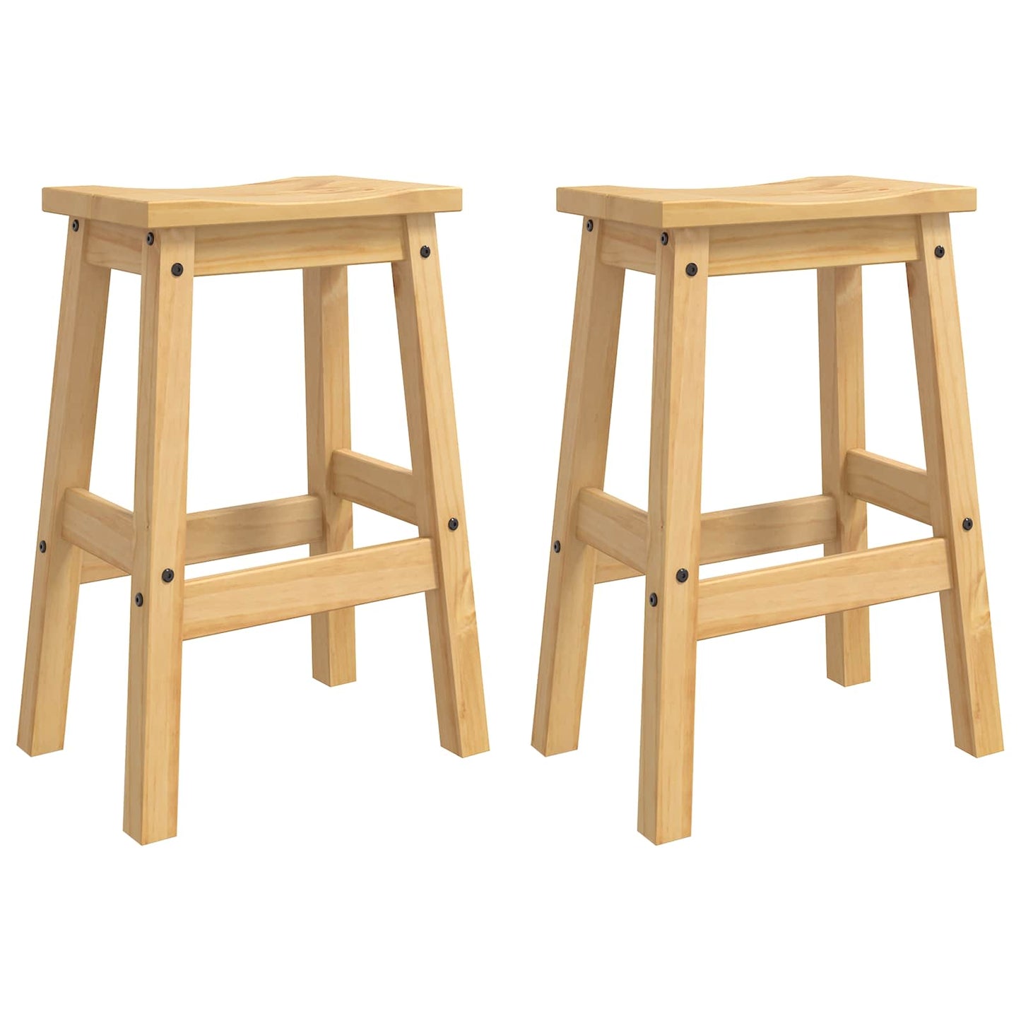 Kitchen Island Set Corona 3 pcs Honey Wax Solid Pine Wood