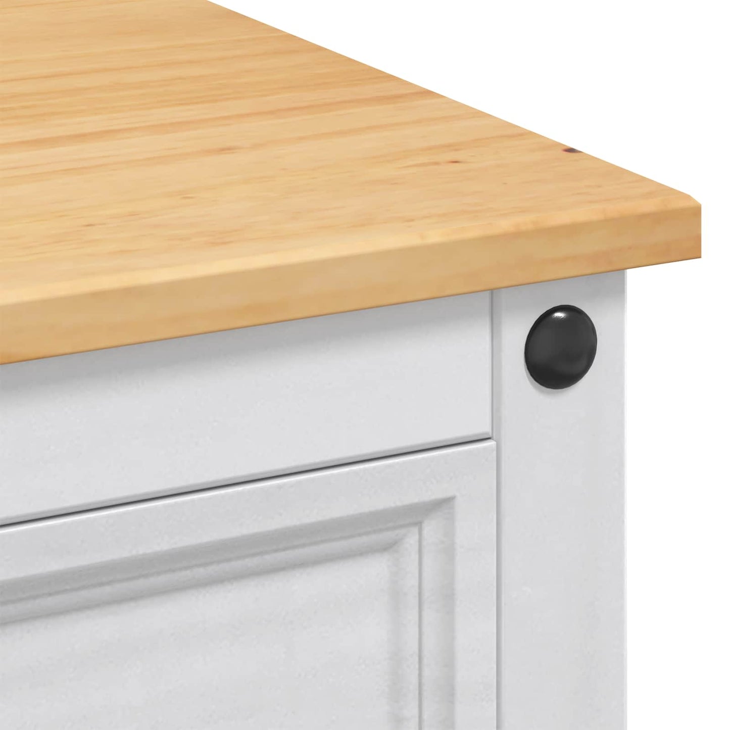 Kitchen Island Set 3 pcs White and Honey Wax 112 x 70 x 91.5 cm