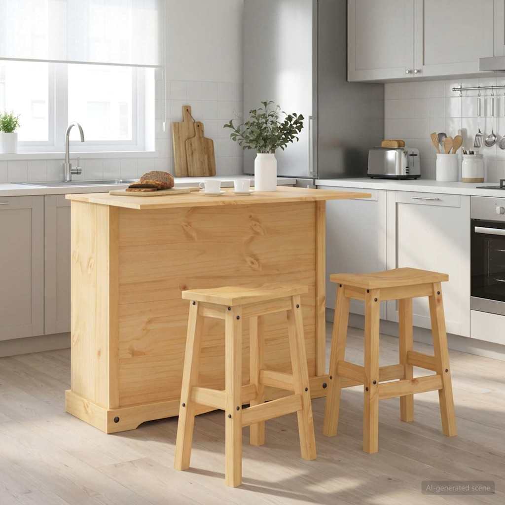 Kitchen Storage 2 pcs Honey Wax 112 x 77 x 90 cm Solid-Pine