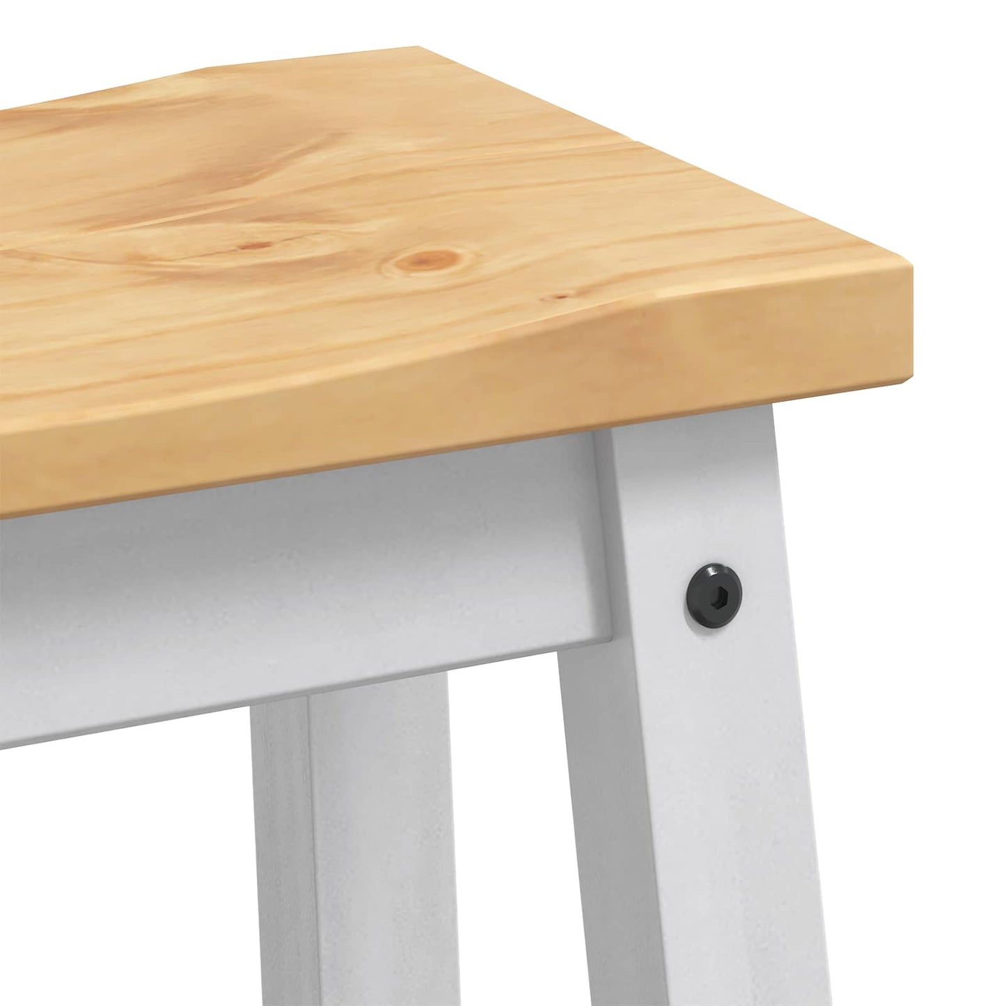 Kitchen Storage with Door 2 pcs White and Honey Wax Solid-Pine