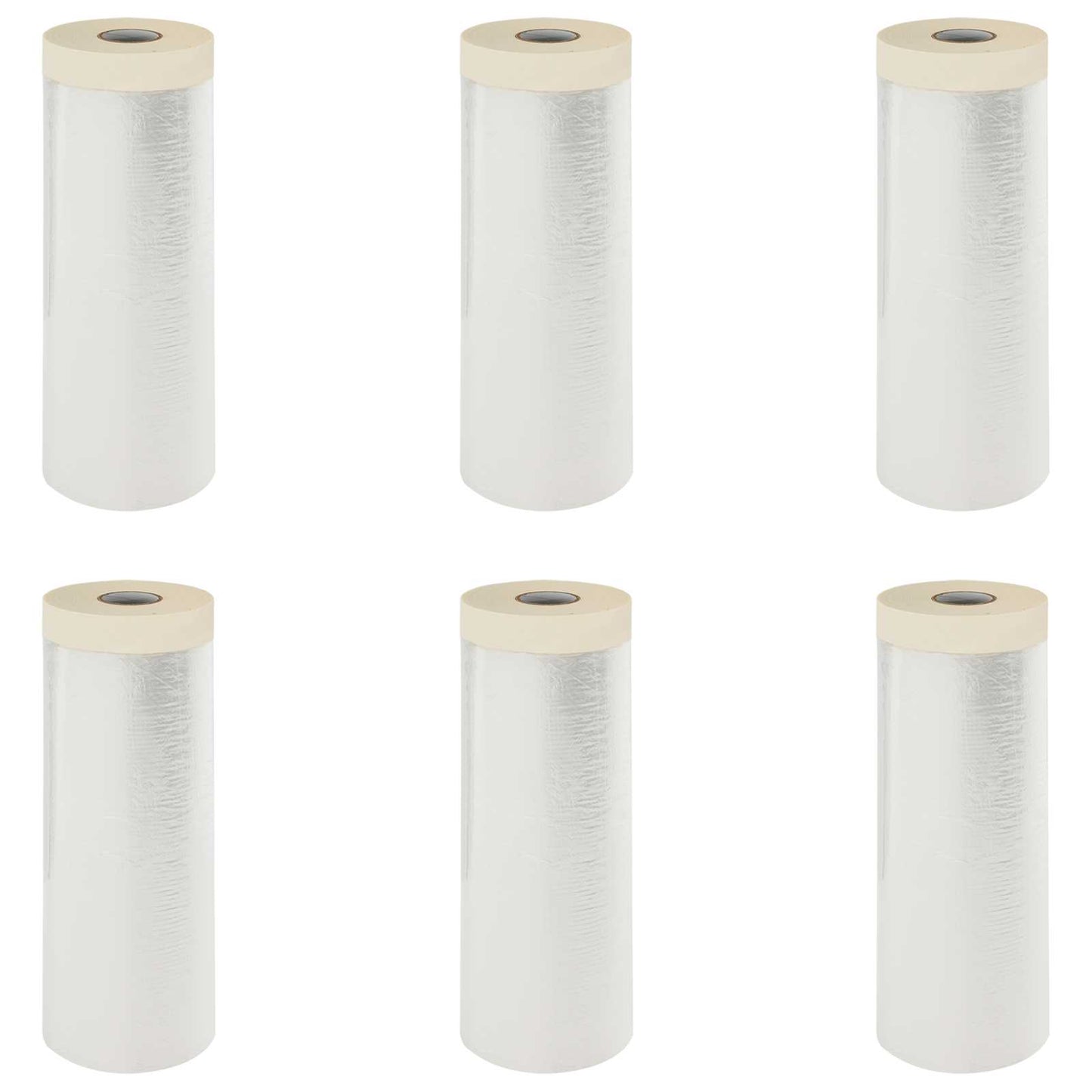 Dust Sheet with Adhesive Tape 6 pcs Transparent 210 x 2000 cm
