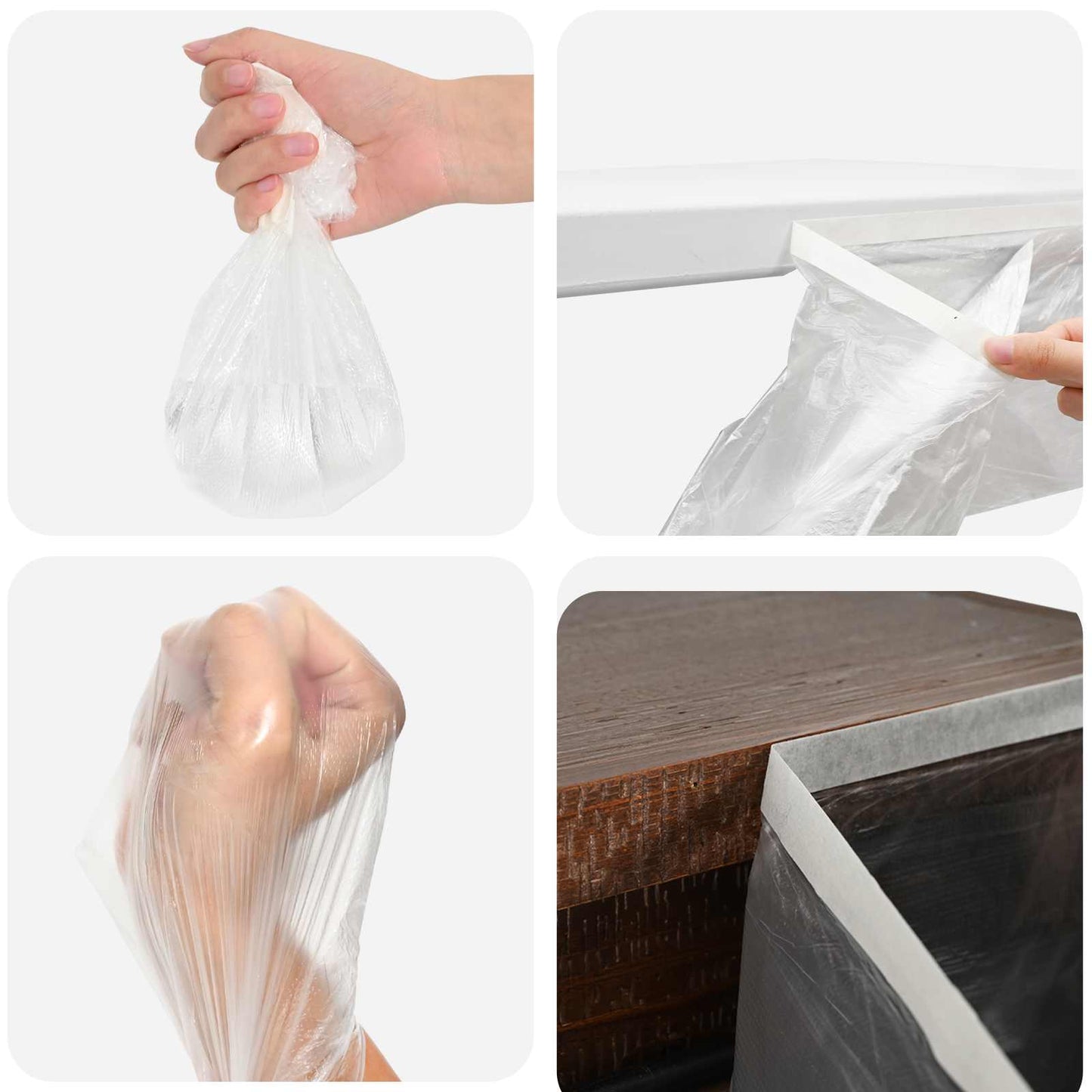 Dust Sheet with Adhesive Tape 12 pcs Transparent 140 x 3300 cm