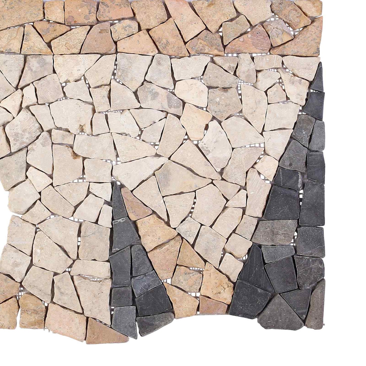 Mosaic Tiles Wind Pattern Multicolour 120 x 120 cm Marble