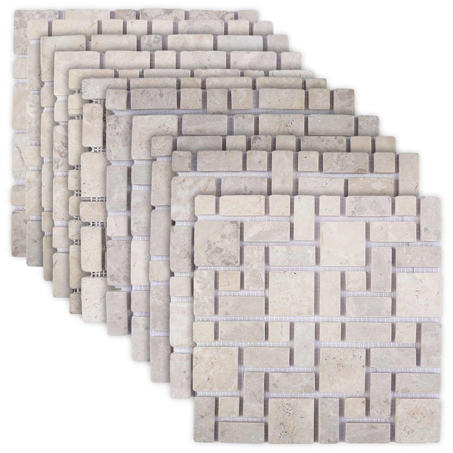 Mosaic Tiles Cream 30 x 30 cm Marble