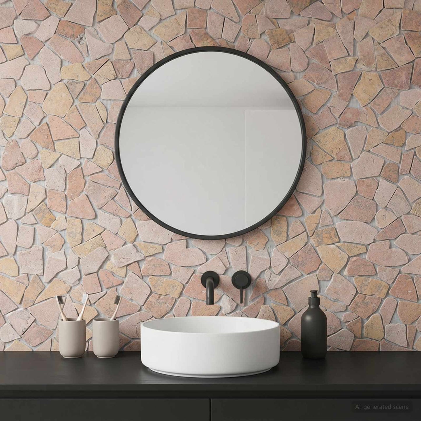 Mosaic Tiles Red 30 x 30 cm Marble