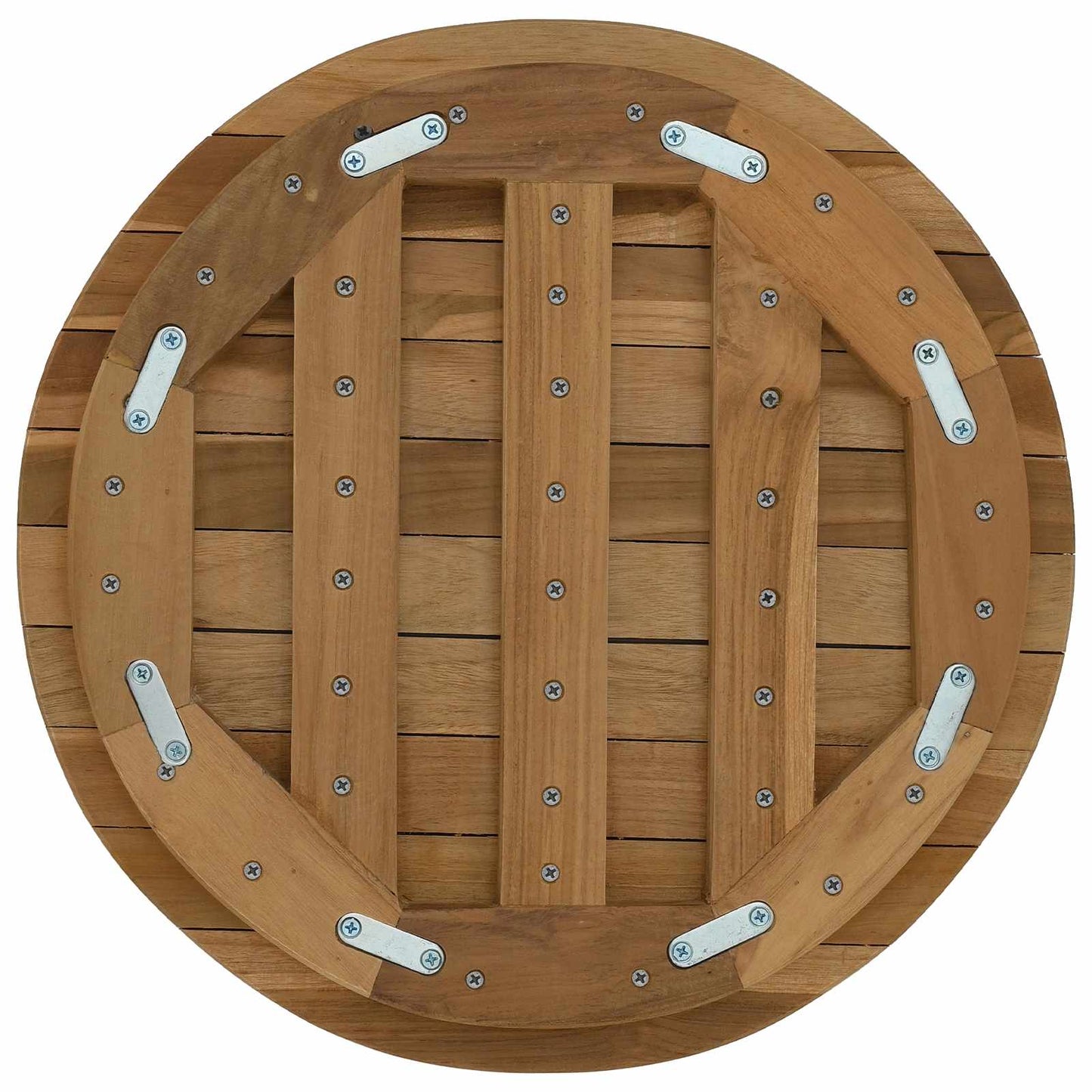 Table Top Ø 40 x 3.5 Round Solid Teak Wood Natural