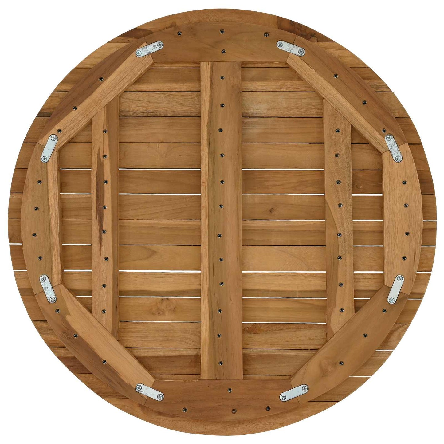 Table Top Ø 60 x 3.5 Round Solid Teak Wood Natural