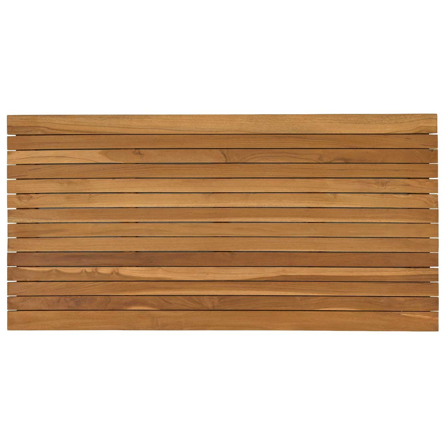 Table Top 110 x 55 x 3.5 cm Rectangular Solid Teak Wood Natural