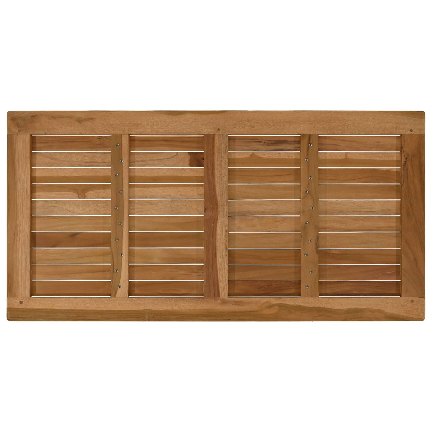 Table Top Rectangular Solid Teak Wood Natural