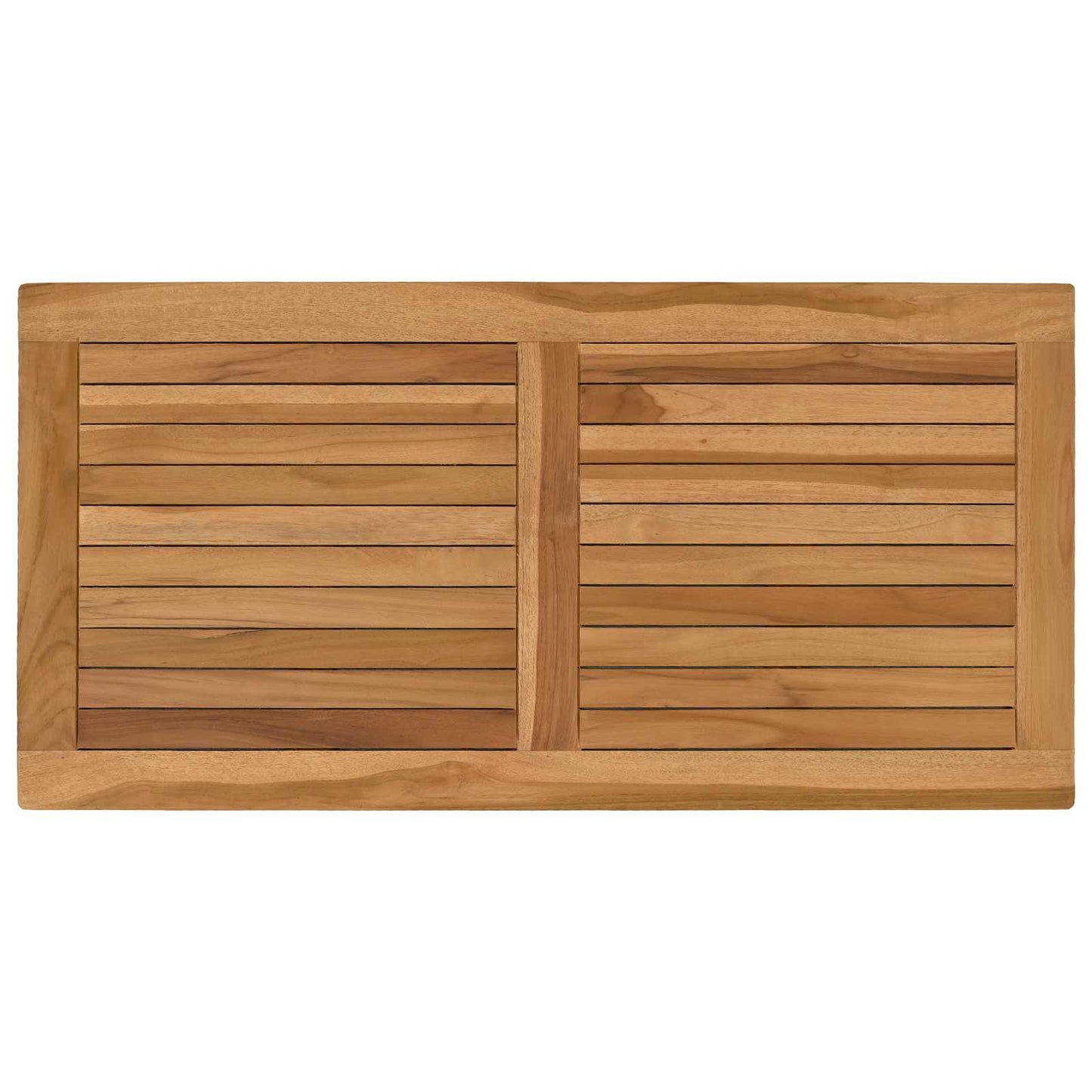 Table Top Rectangular Solid Teak Wood Natural