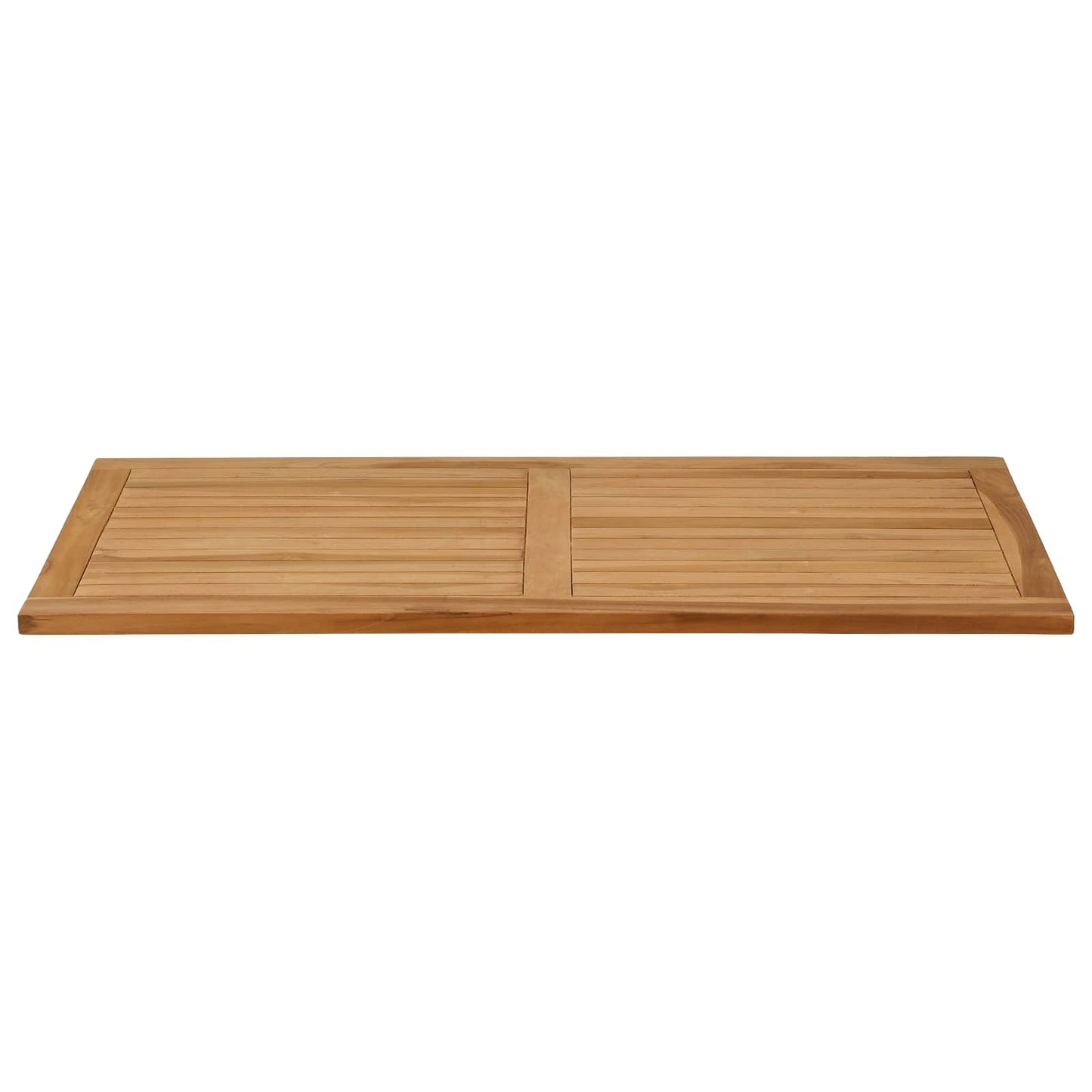 Table Top Rectangular Solid Teak Wood Natural