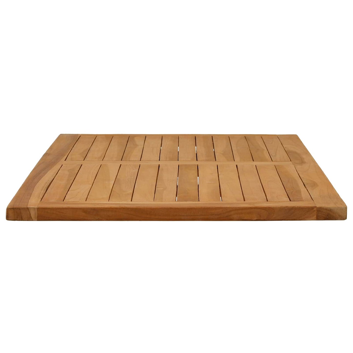 Table Top Rectangular Solid Teak Wood Natural