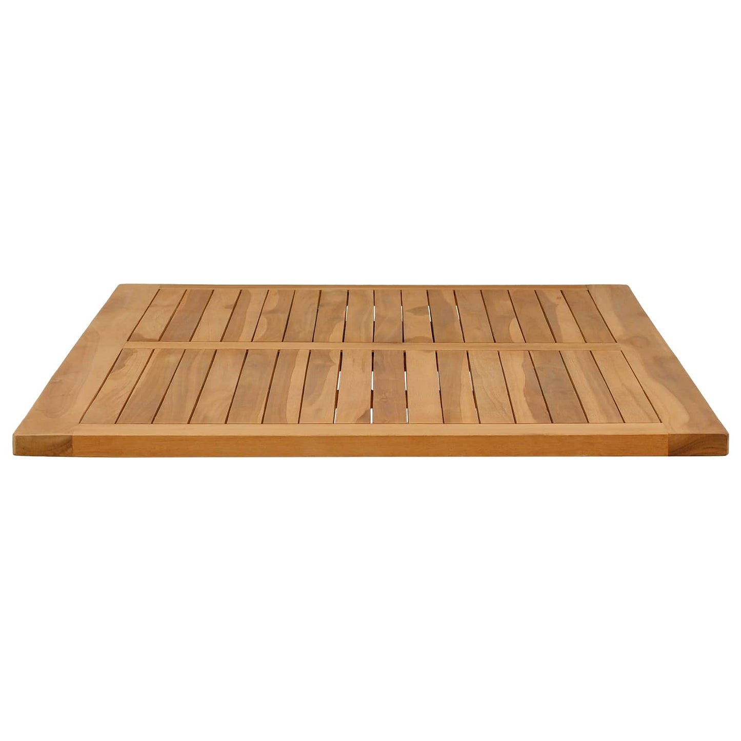 Table Top Rectangular Solid Teak Wood Natural