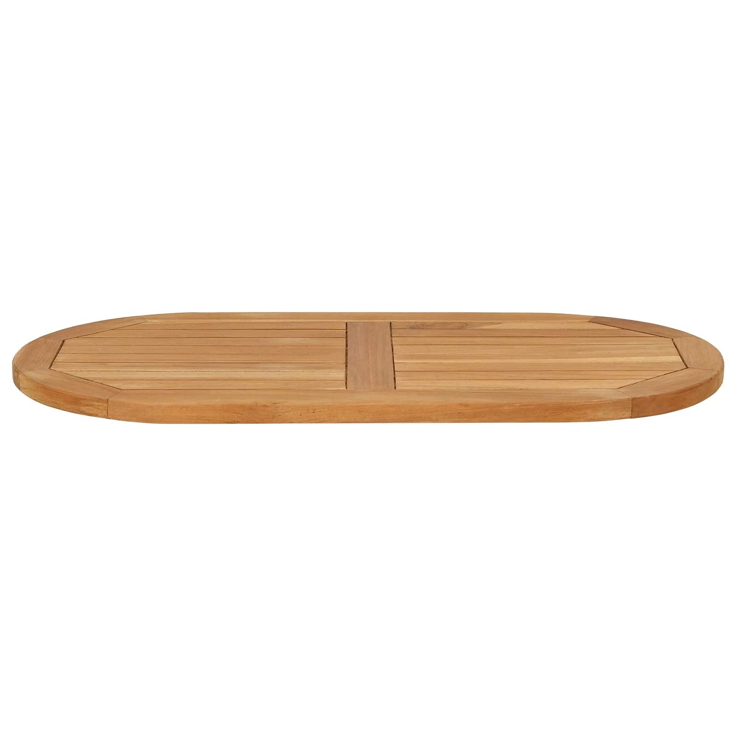 Table Top 80 x 40 x 2.5 cm Oval Solid Teak Wood Natural