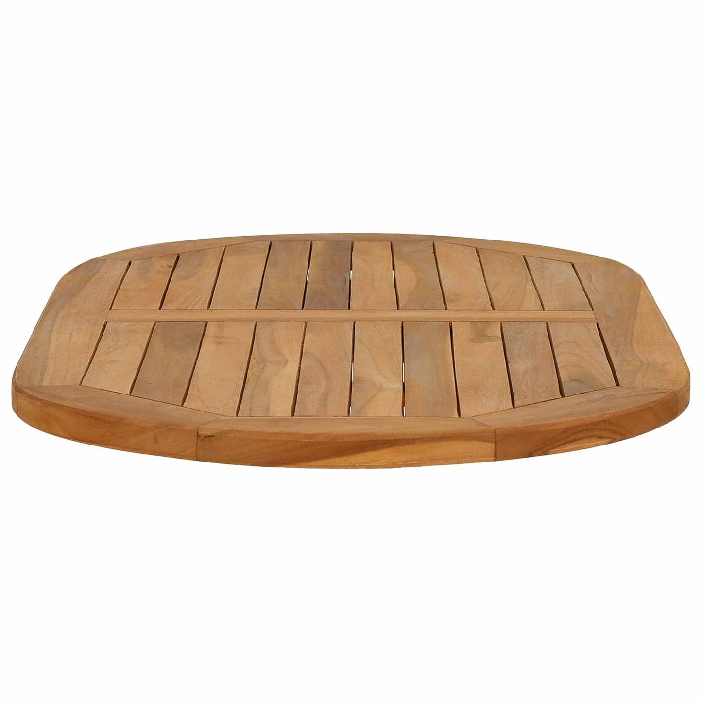 Table Top Oval Solid Teak Wood Natural