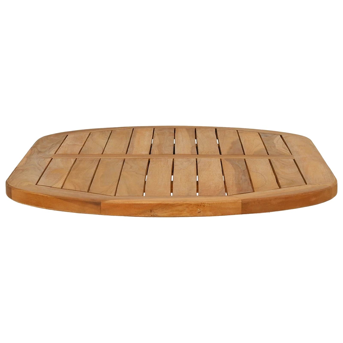 Table Top Oval Solid Teak Wood Natural