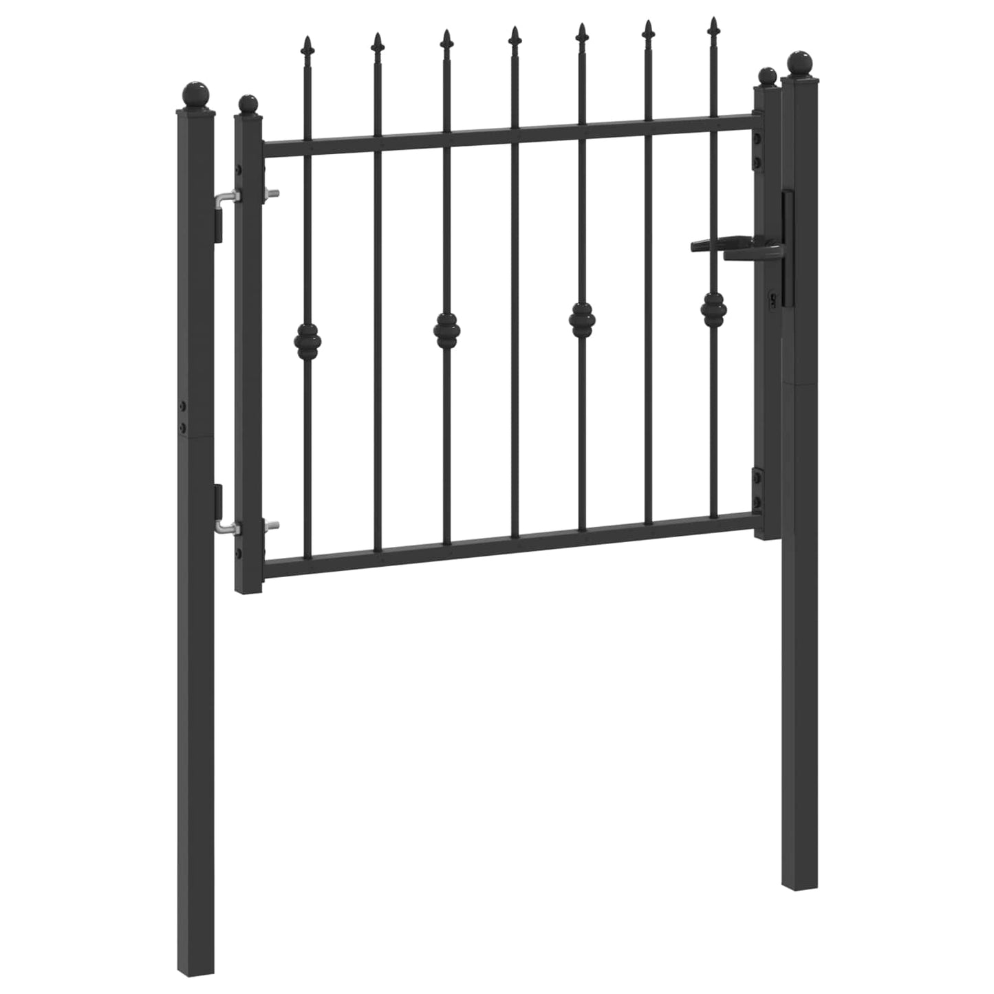 Fence Gate HORST 100 x 75 cm Metal Black Lockable