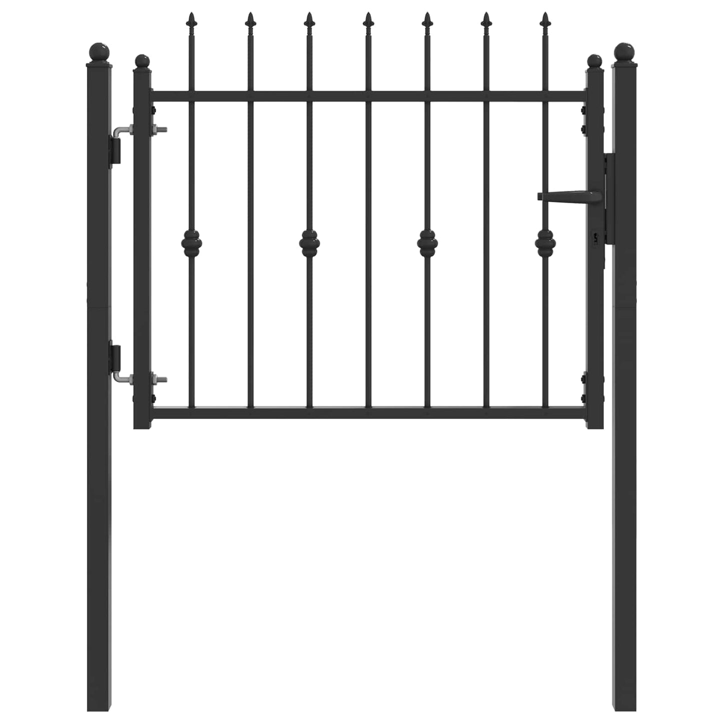 Fence Gate HORST 100 x 75 cm Metal Black Lockable