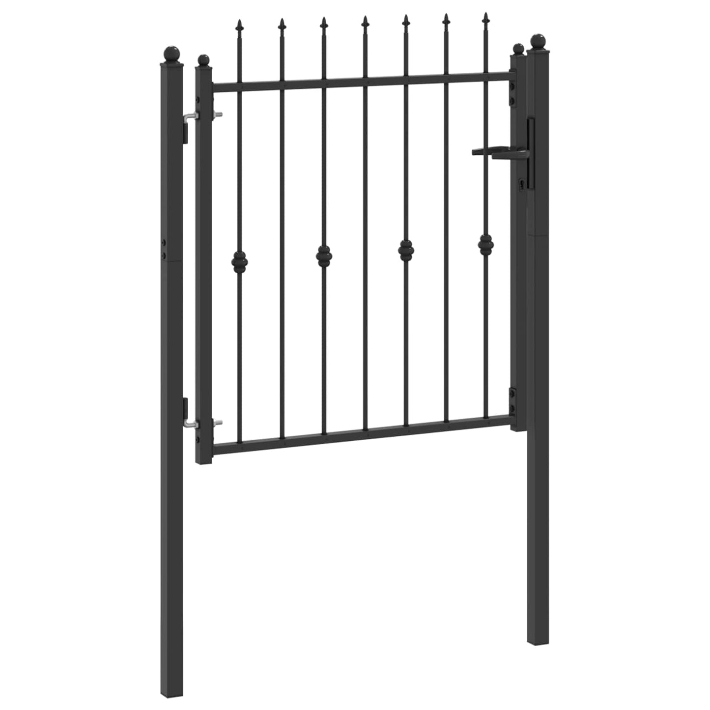 Fence Gate HORST 100 x 100 cm Metal Black Lockable