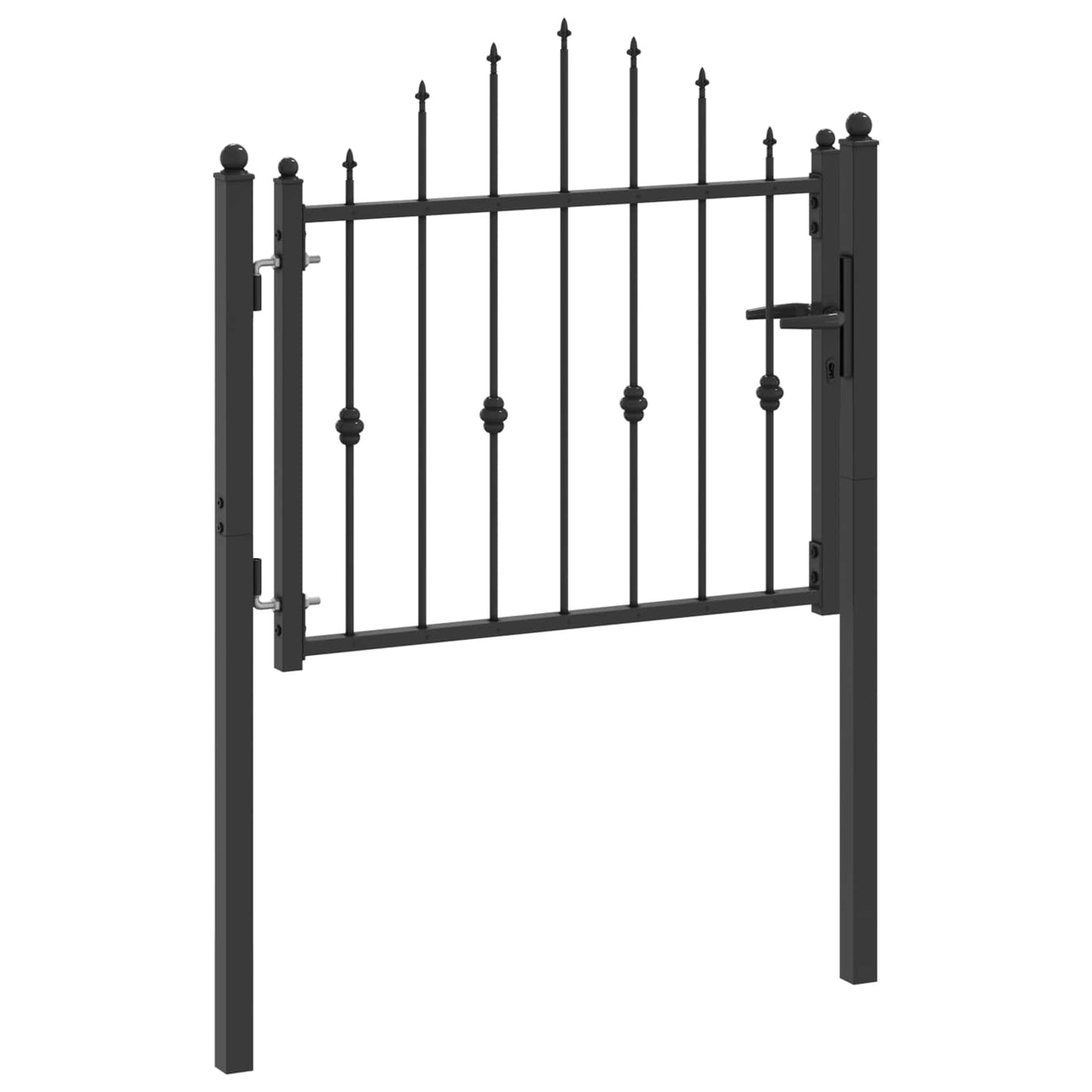 Fence Gate HORST 100 x 75 cm Metal Black Lockable