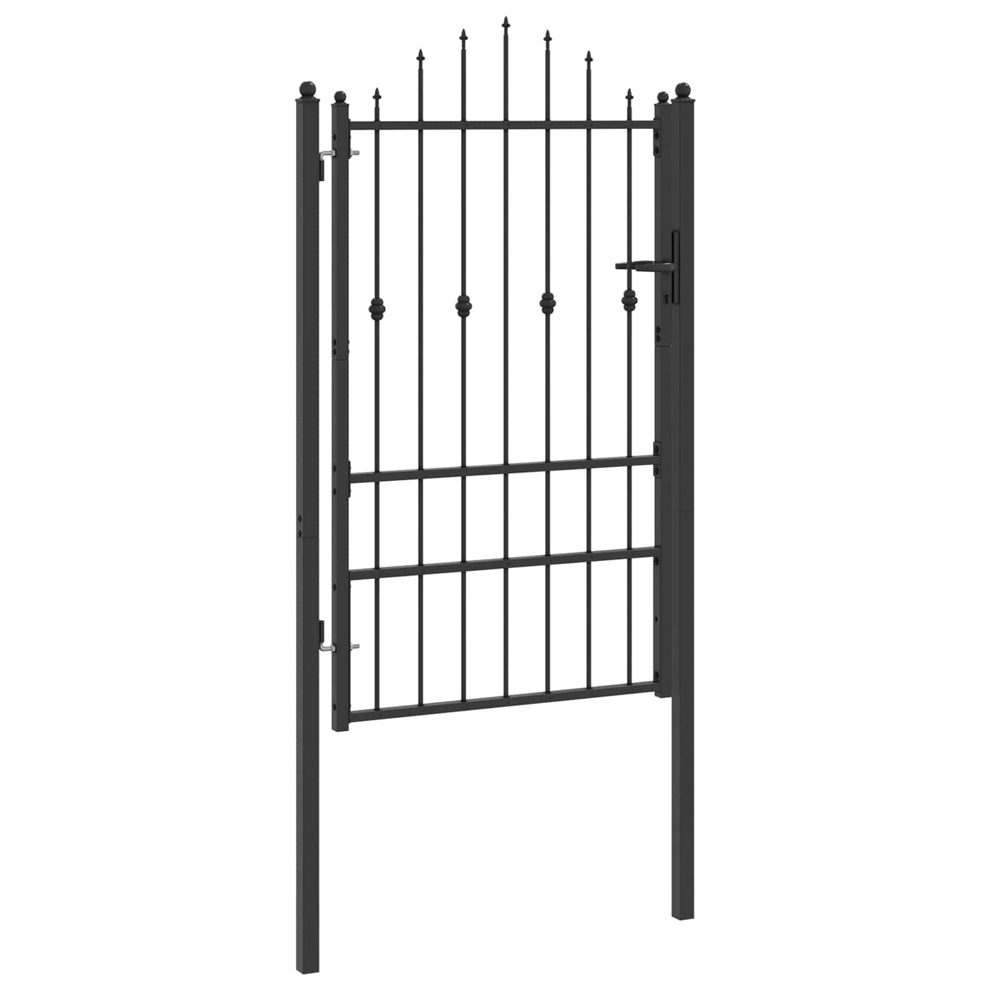 Fence Gate HORST 100 x 150 cm Metal Black Lockable