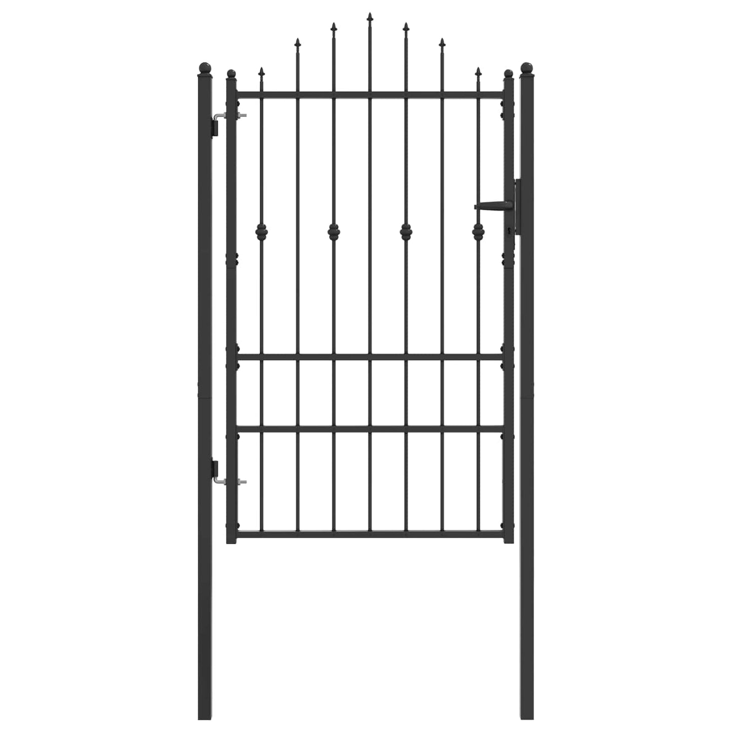 Fence Gate HORST 100 x 150 cm Metal Black Lockable