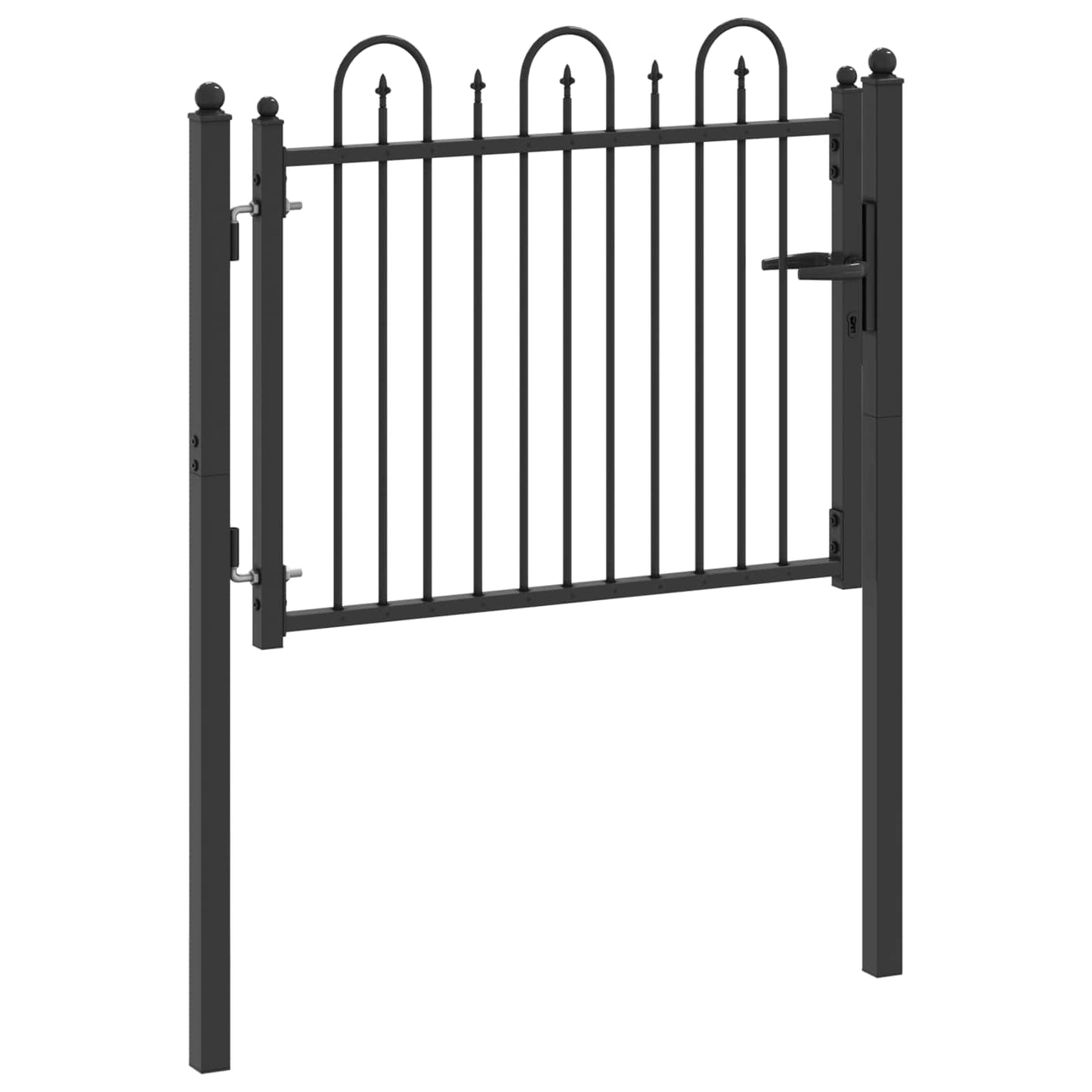 Fence Gate HORST 100 x 75 cm Metal Black Lockable