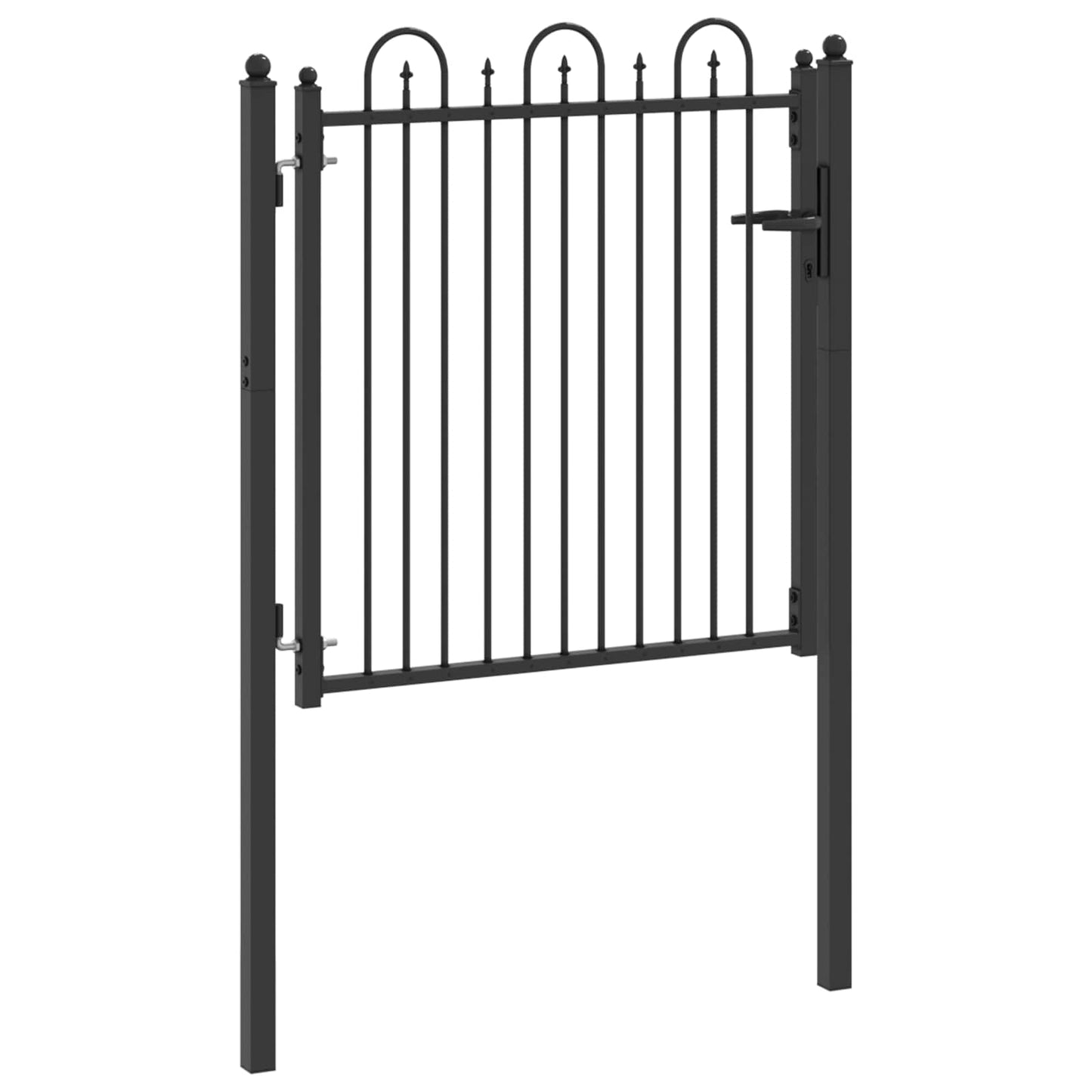 Fence Gate HORST 100 x 100 cm Metal Black Lockable