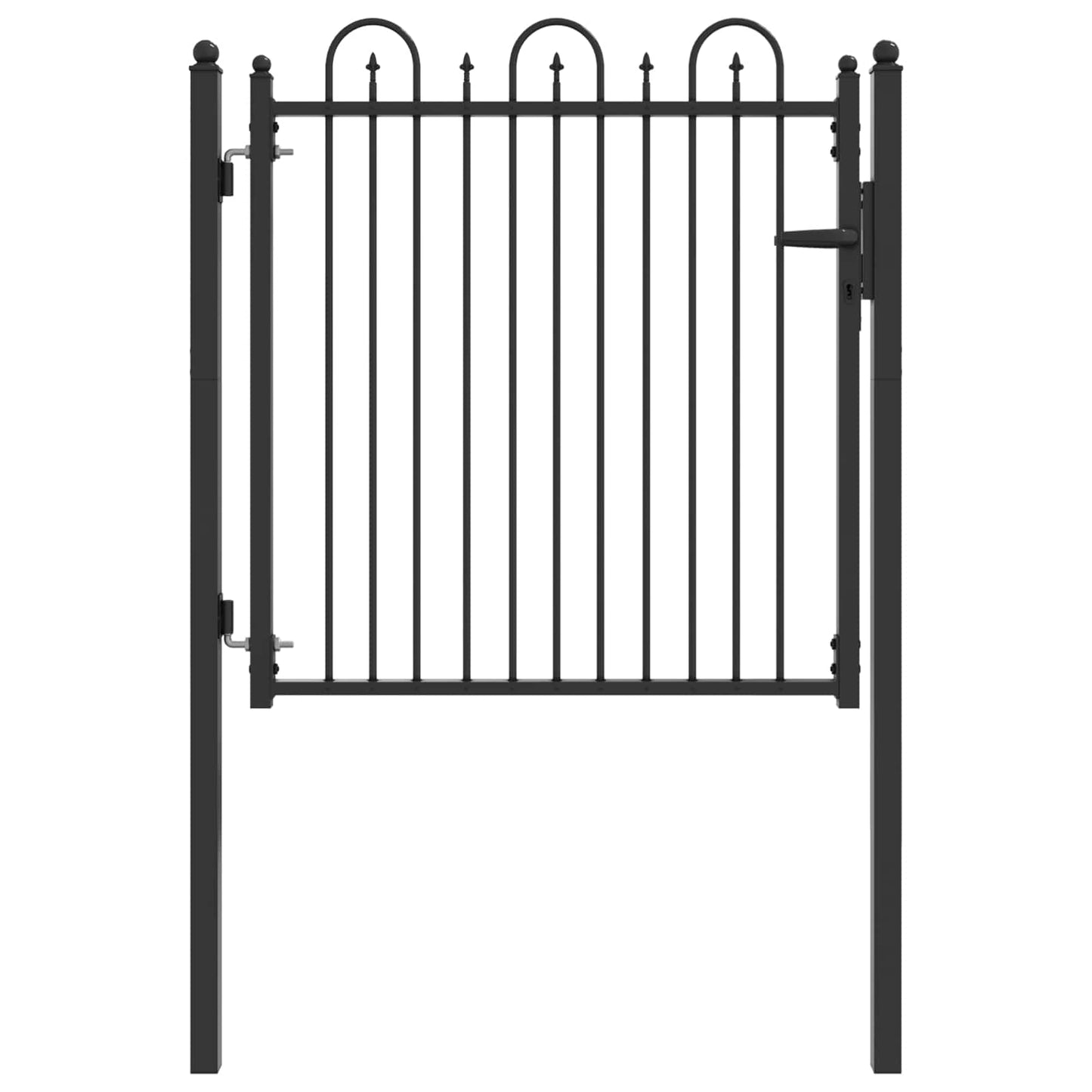 Fence Gate HORST 100 x 100 cm Metal Black Lockable