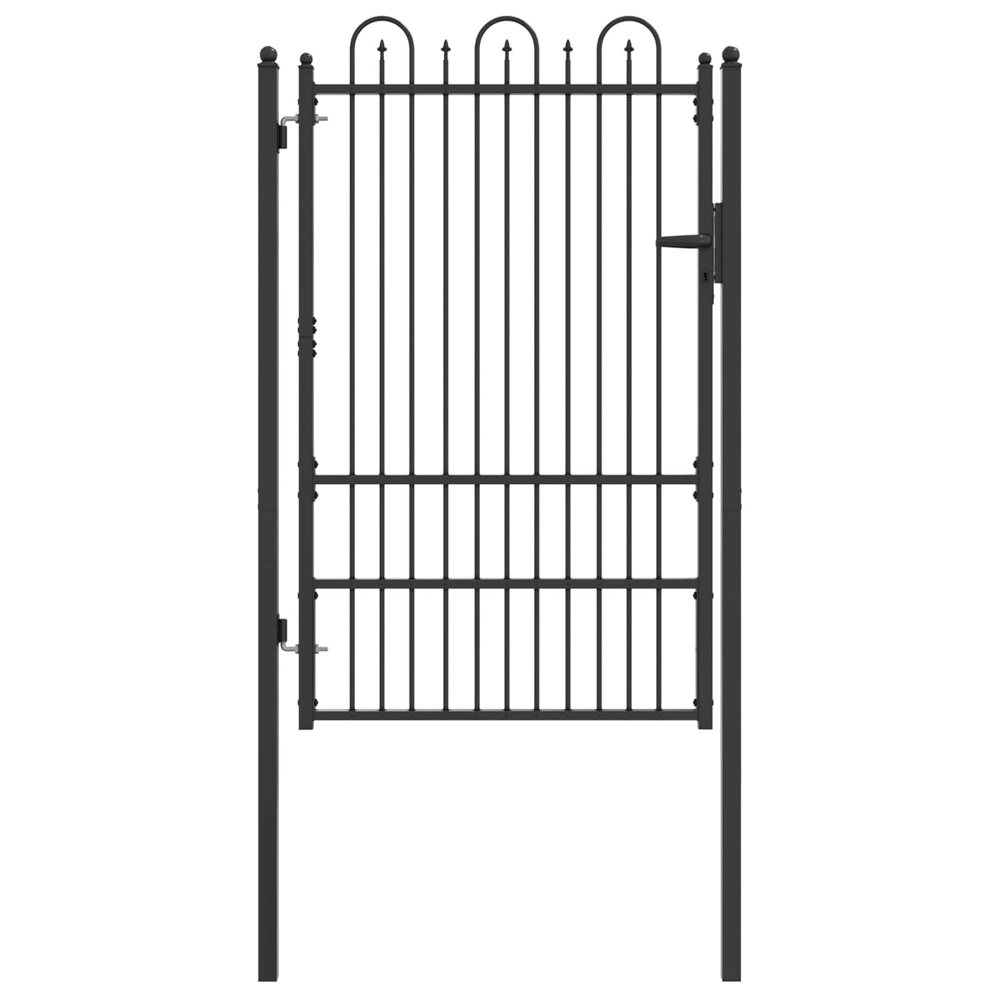 Fence Gate HORST 100 x 150 cm Steel Black Lockable