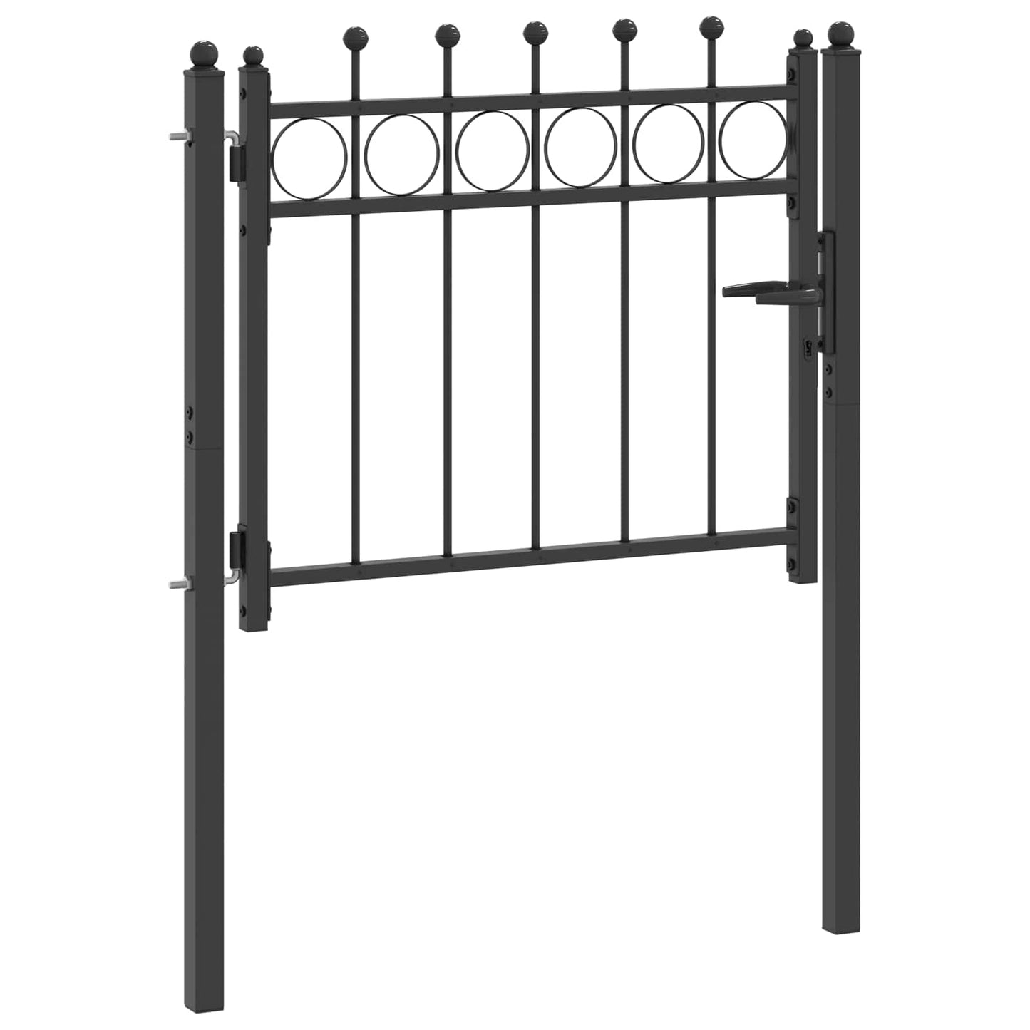 Fence Gate HORST 100 x 75 cm Metal Black Lockable