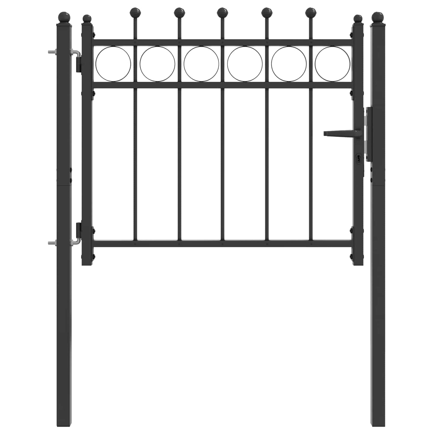 Fence Gate HORST 100 x 75 cm Metal Black Lockable