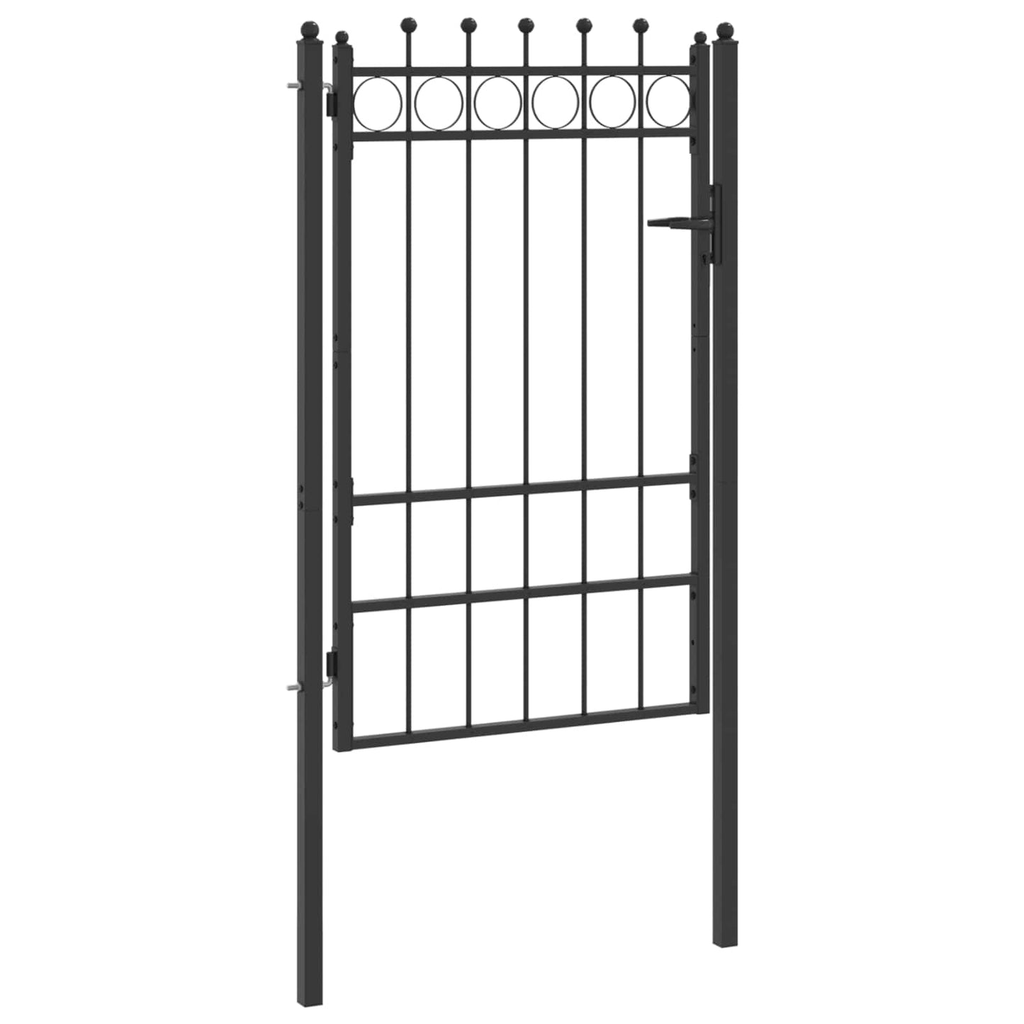 Fence Gate HORST 100 x 150 cm Metal Black Lockable