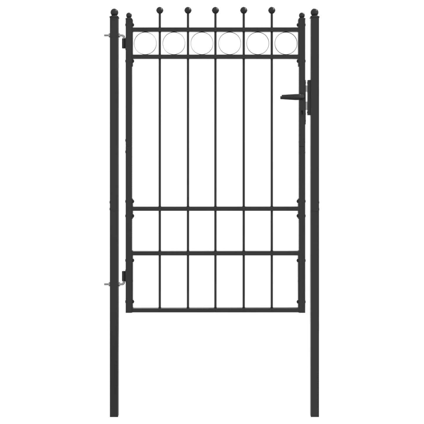 Fence Gate HORST 100 x 150 cm Metal Black Lockable