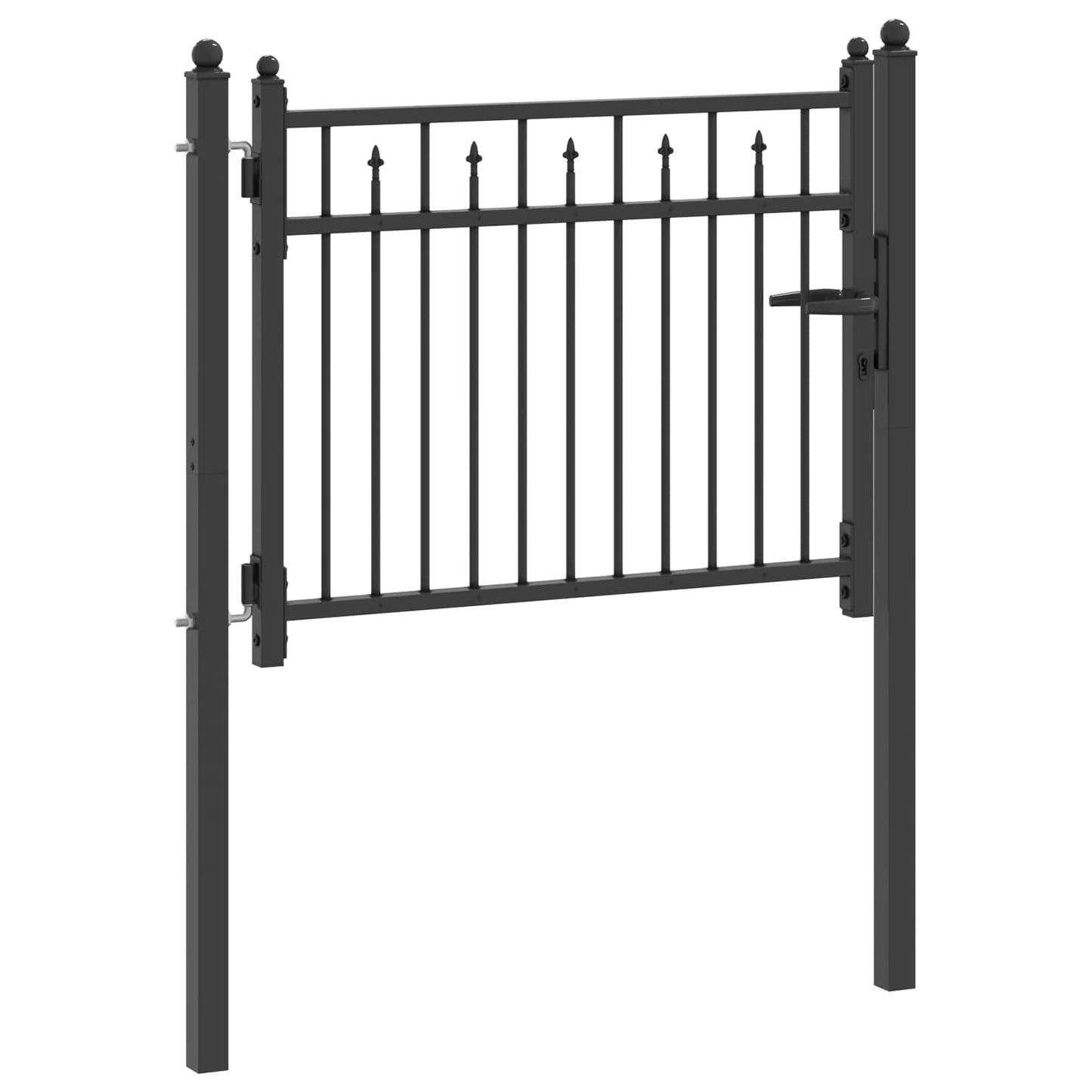 Fence Gate HORST 100 x 75 cm Metal Black Lockable