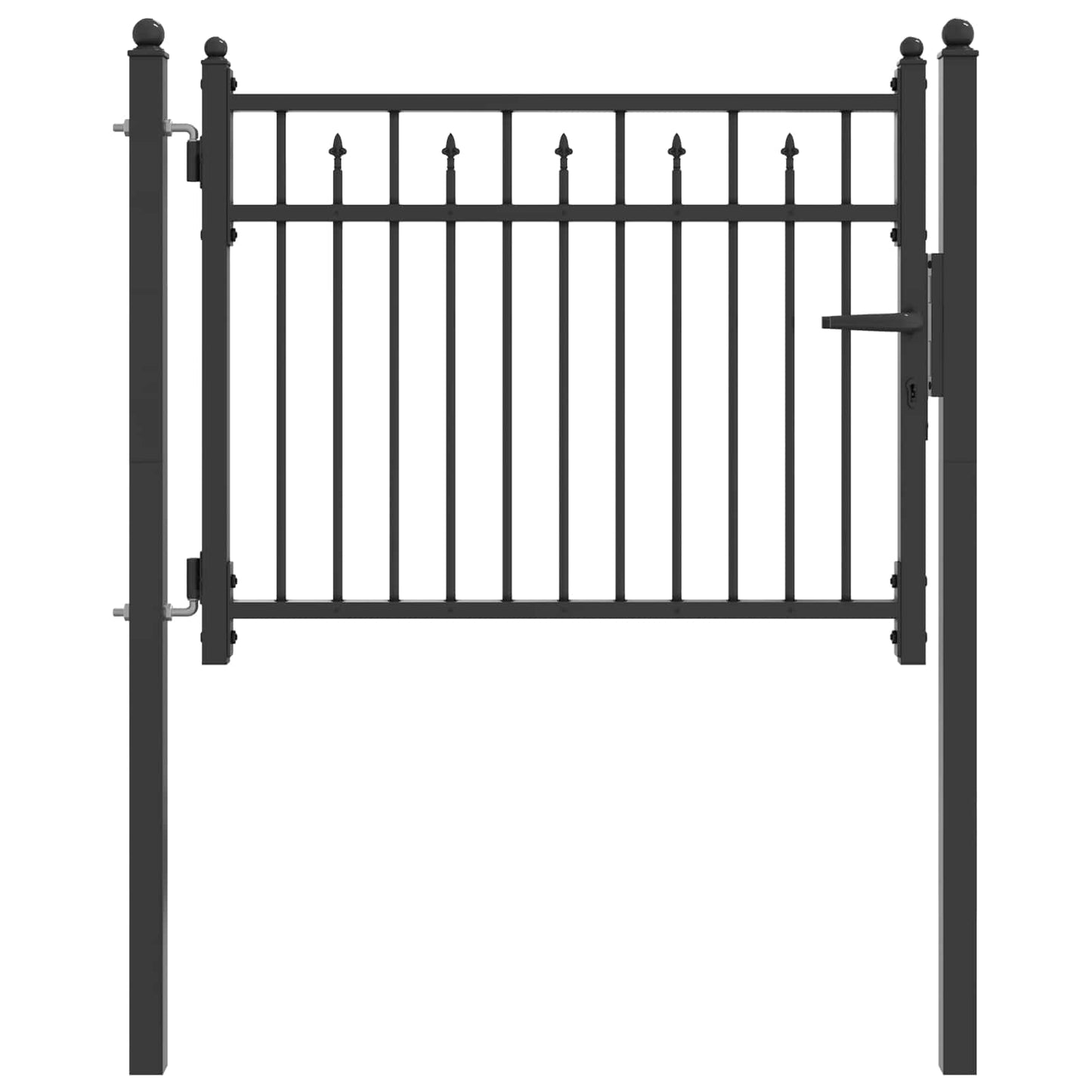 Fence Gate HORST 100 x 75 cm Metal Black Lockable