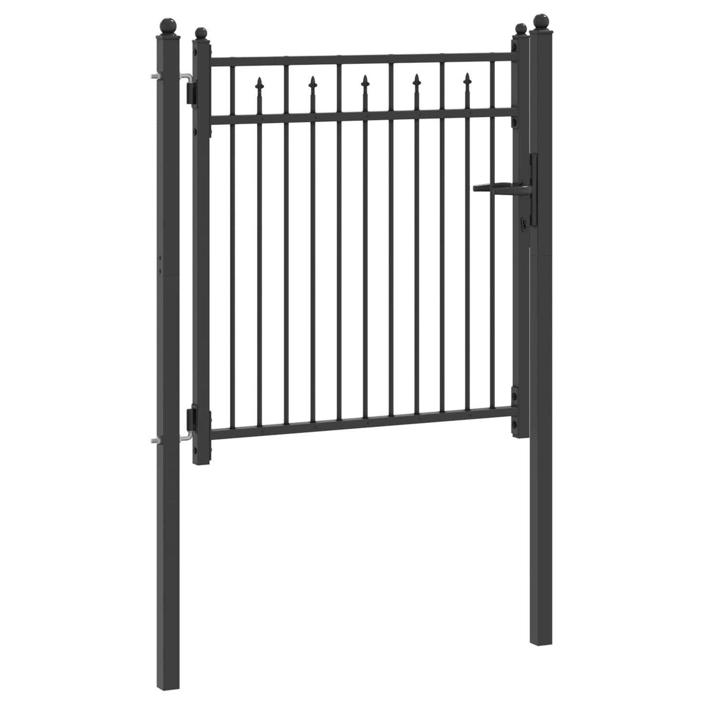 Fence Gate HORST 100 x 100 cm Metal Black Lockable